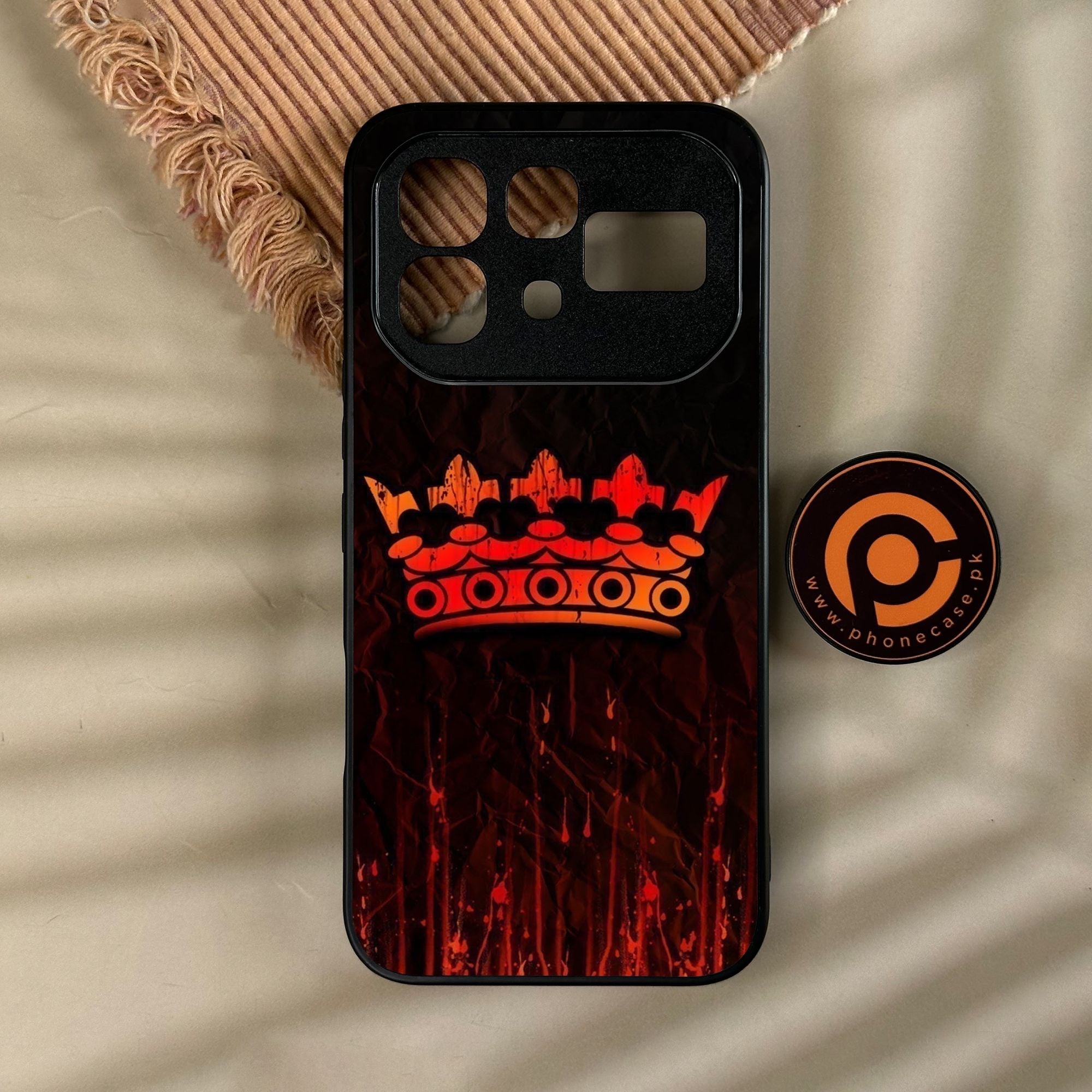 Infinix Note 60 - King Design 4 - Premium Metal Printed Soft Bumper Shock Proof Case