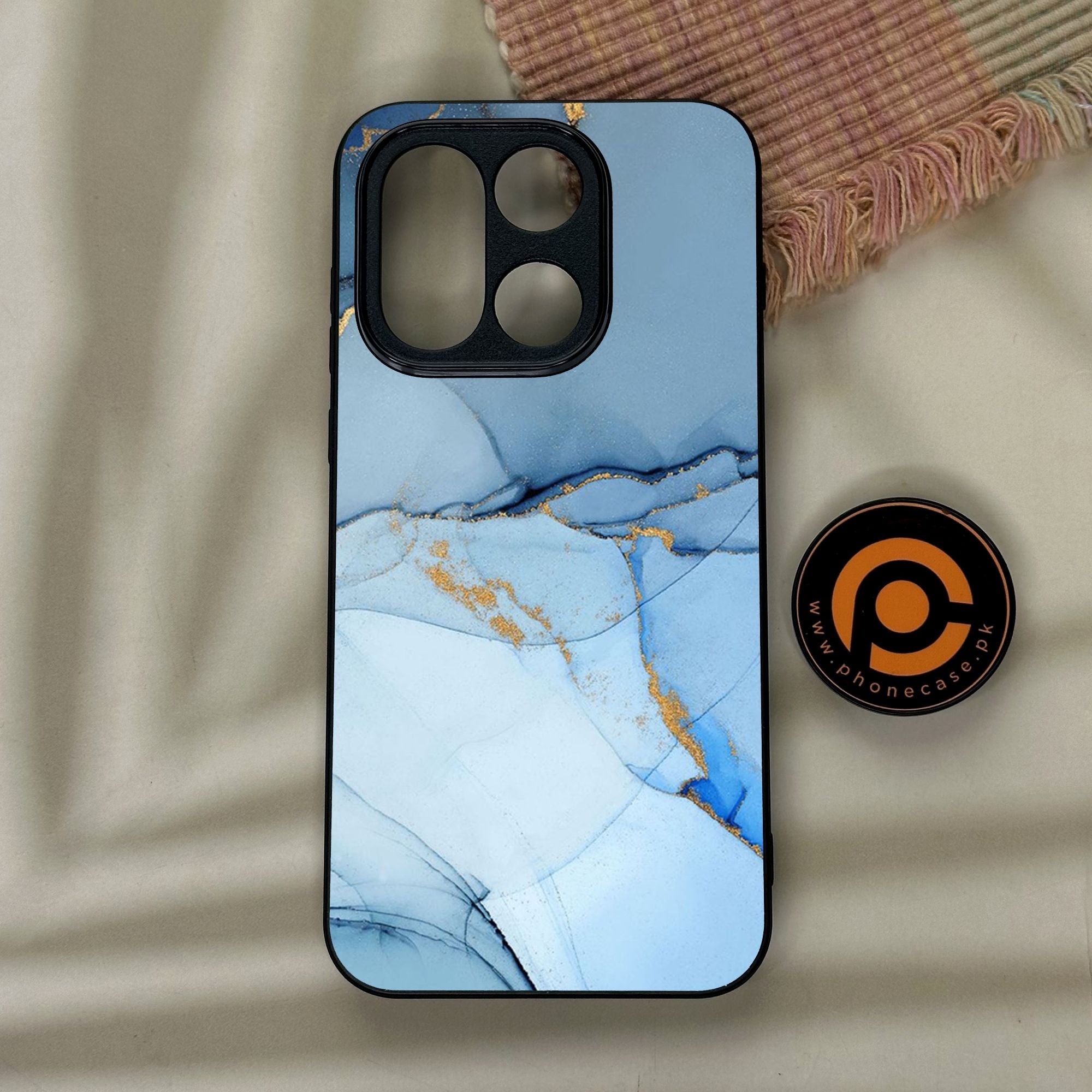 OnePlus 15 - Blue Marble Design 8 - Premium Metal Printed Soft Bumper Shock Proof Case