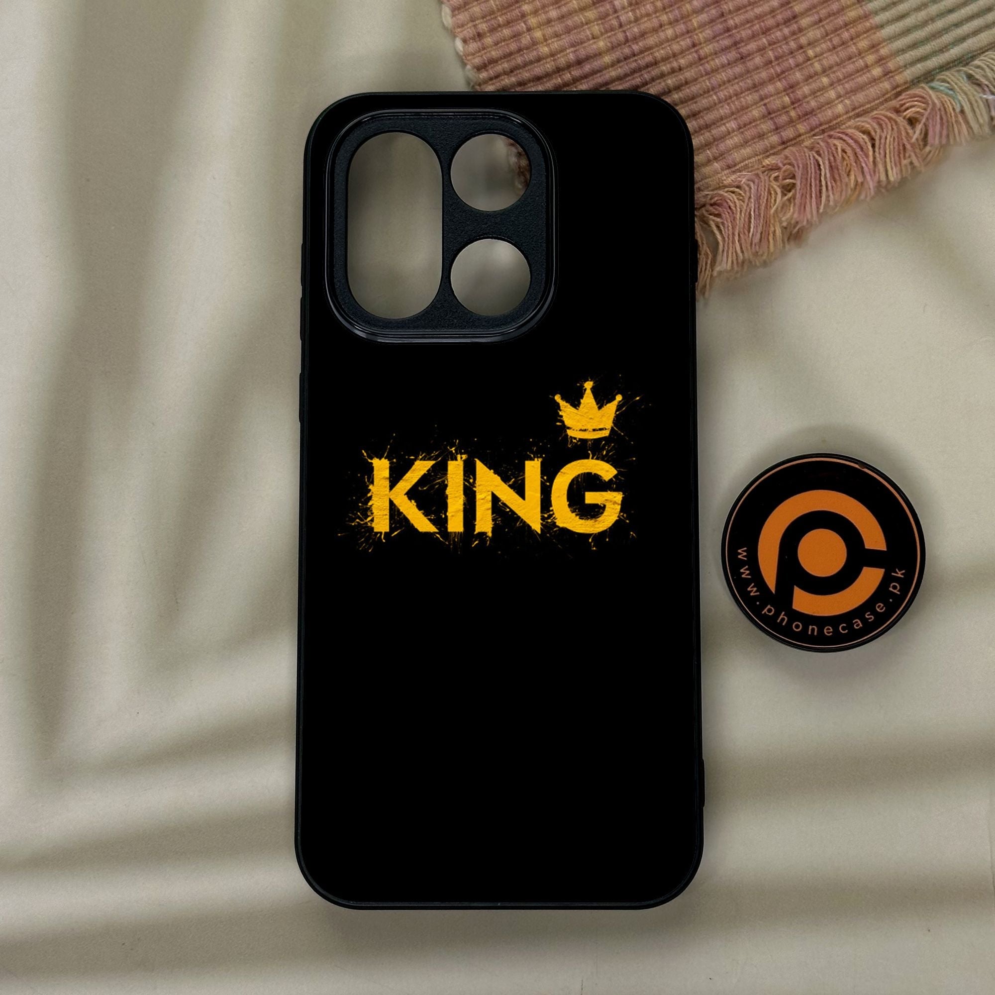 OnePlus 15 - King Design 2 - Premium Metal Printed Soft Bumper Shock Proof Case