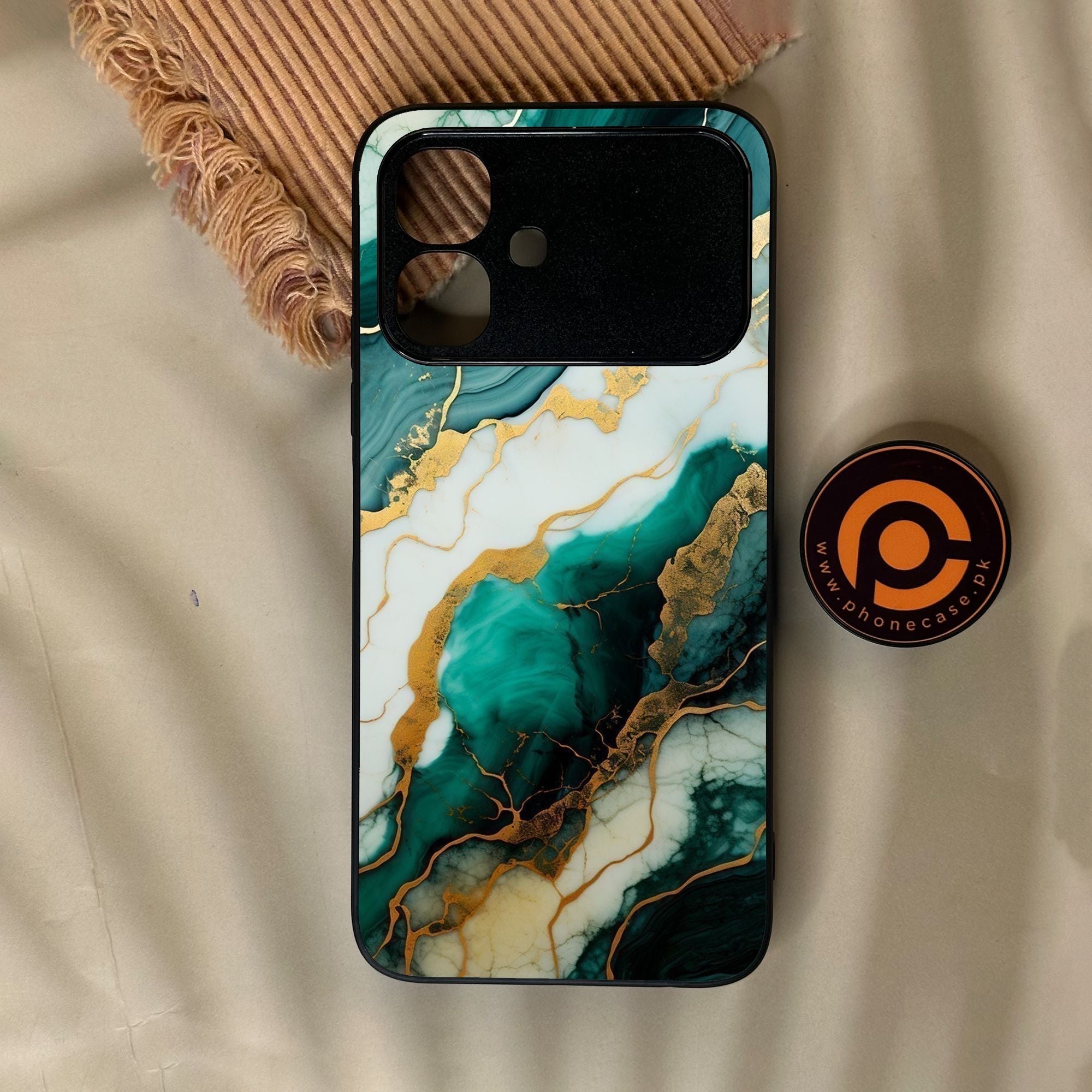 Infinix Smart 20 - Liquid 2.0 Design 3 - Premium Metal Printed Soft Bumper Shock Proof Case