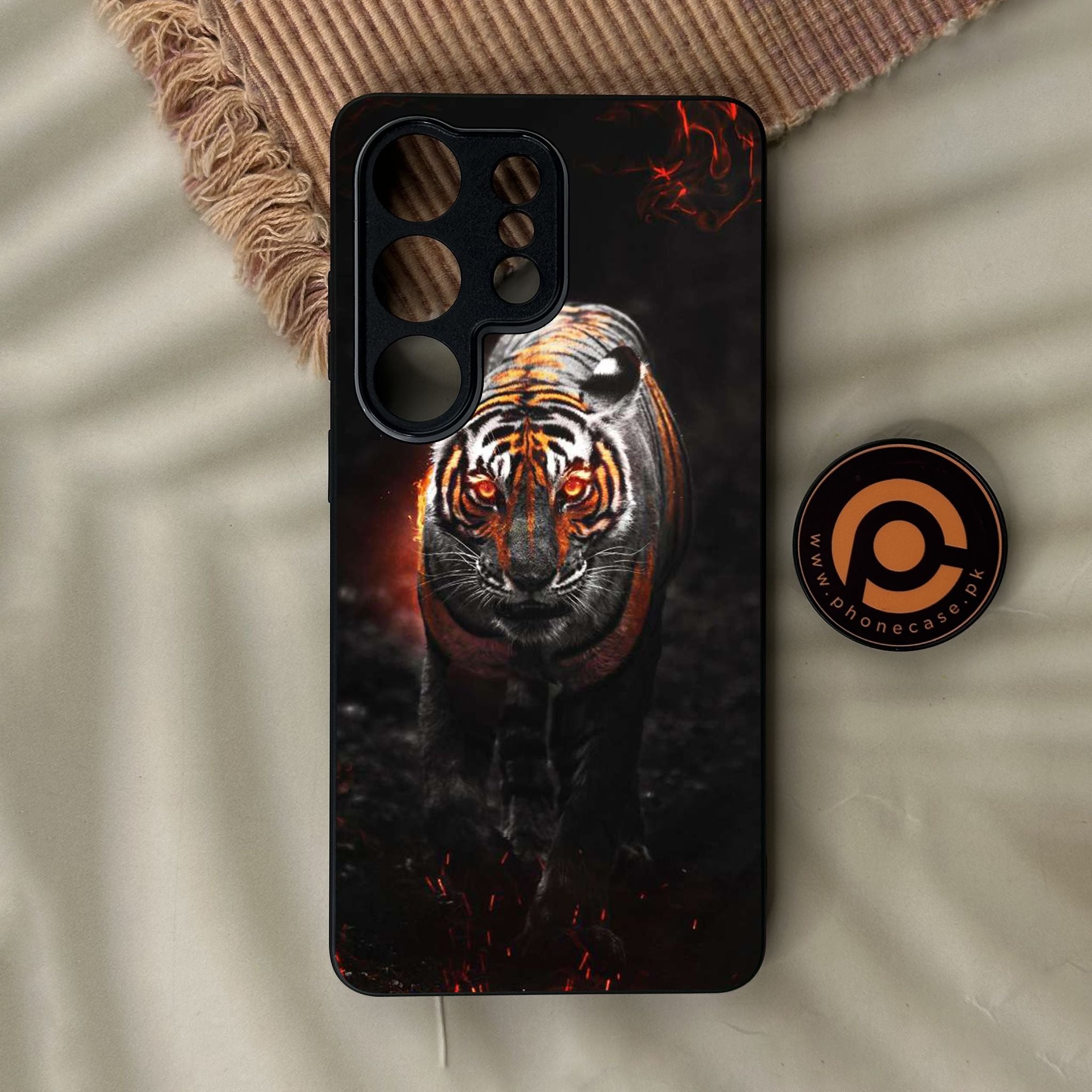 Galaxy S26 Ultra - Tiger Design 6 - Premium Metal Printed Soft Bumper Shock Proof Case