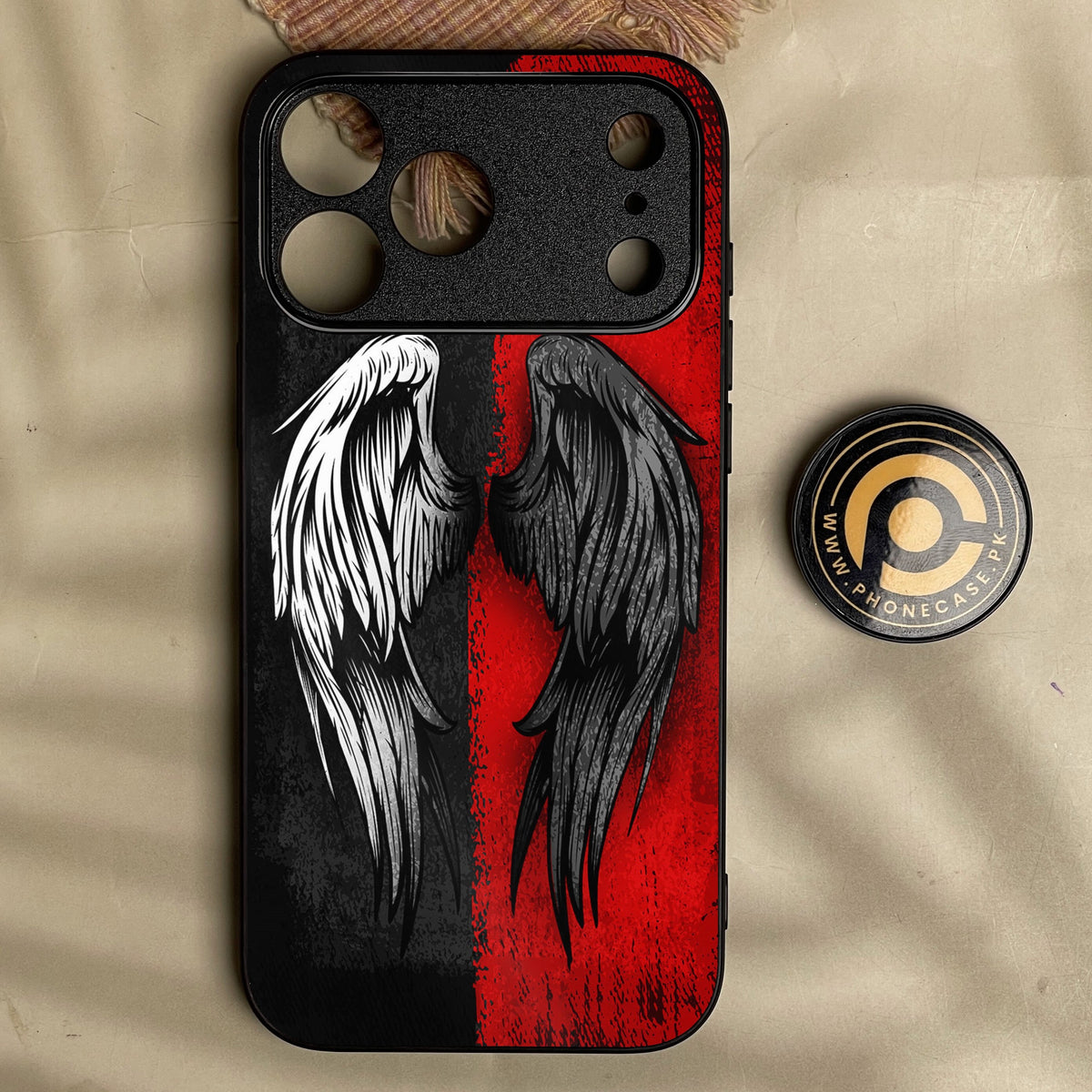 Iphone 18 Pro Max - Angel 2.0 Design 10 - Premium Metal Printed Soft Bumper Shock Proof Case