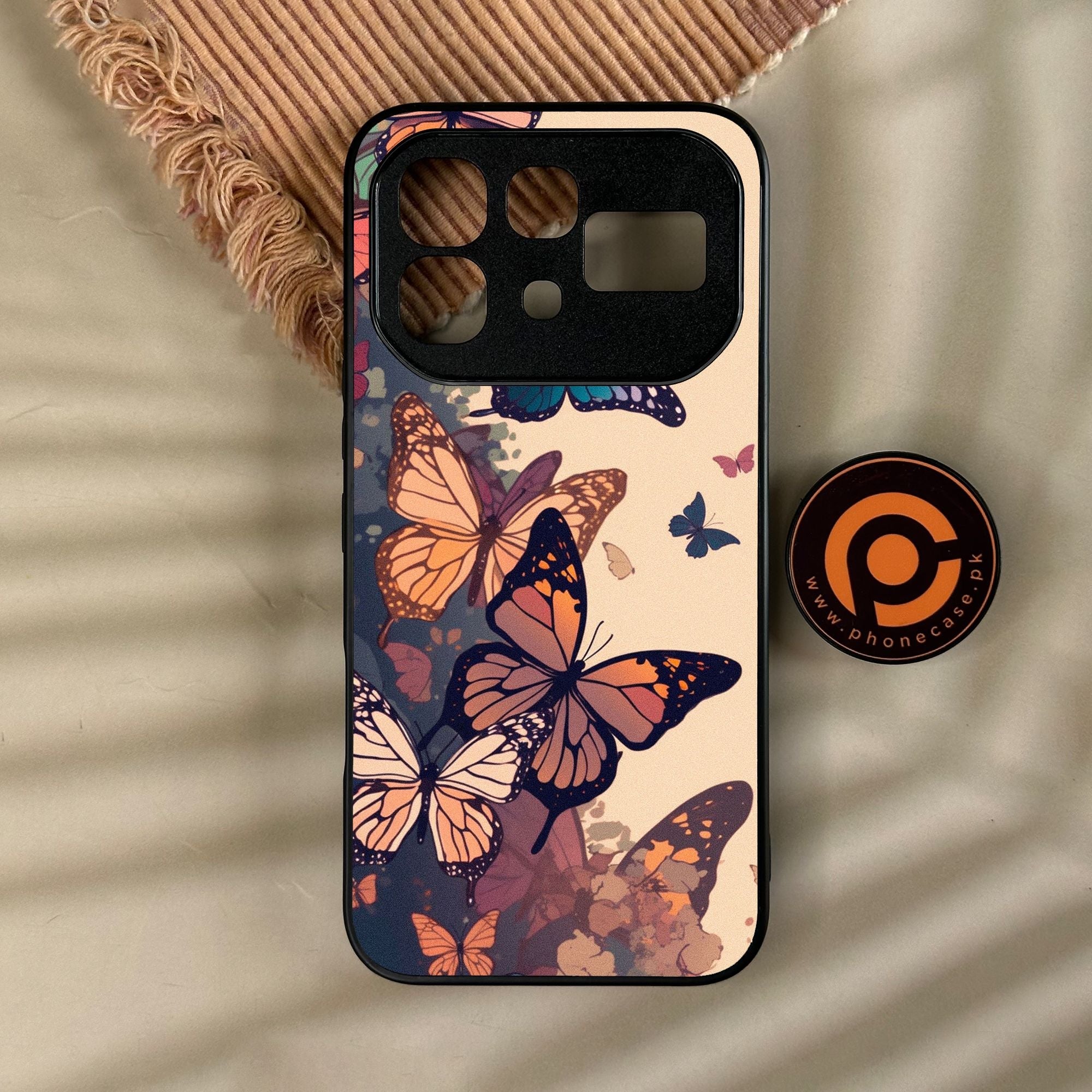 Infinix Note 60 - Butterflies Design 6 - Premium Metal Printed Soft Bumper Shock Proof Case