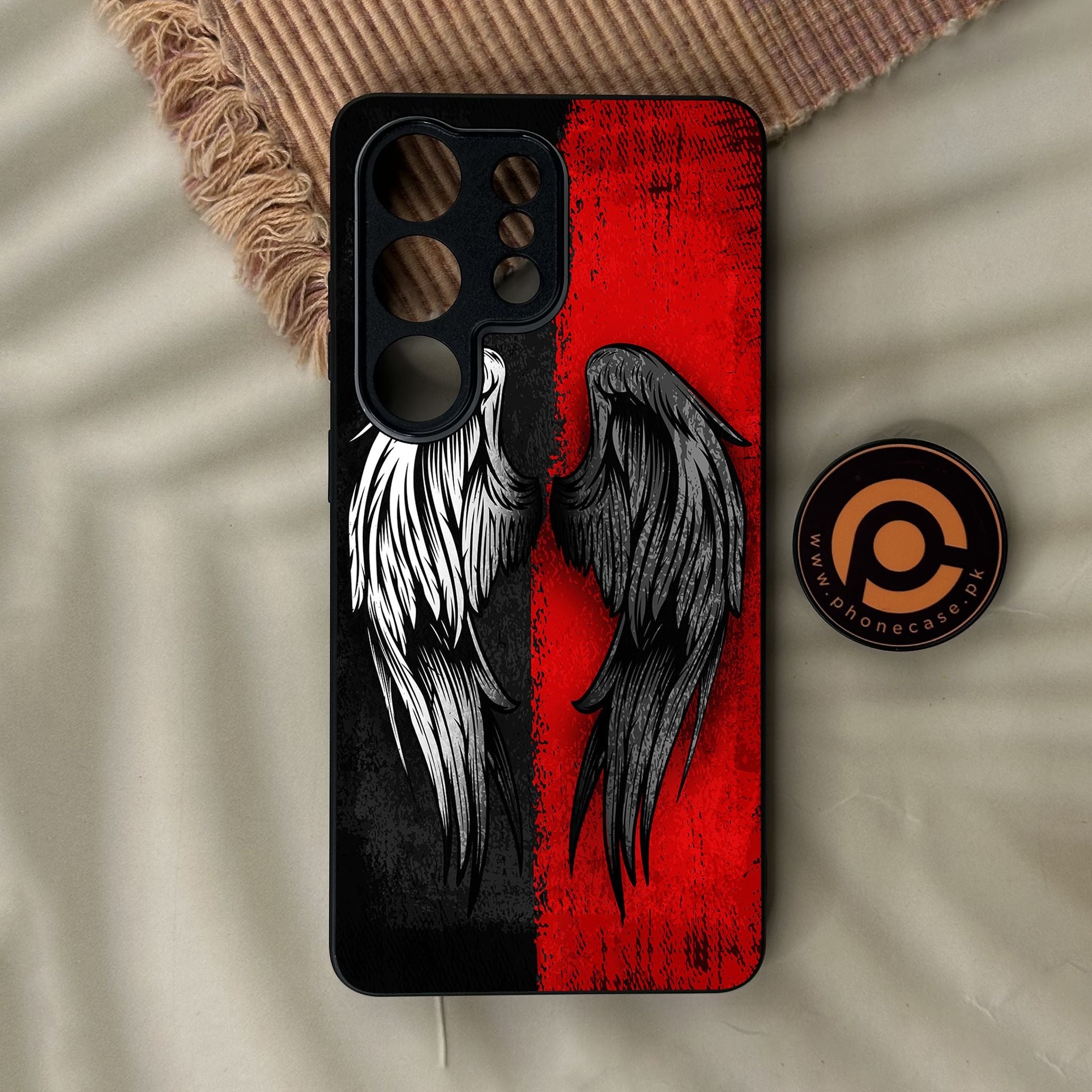 Galaxy S26 Ultra - Angel 2.0 Design 10 - Premium Metal Printed Soft Bumper Shock Proof Case
