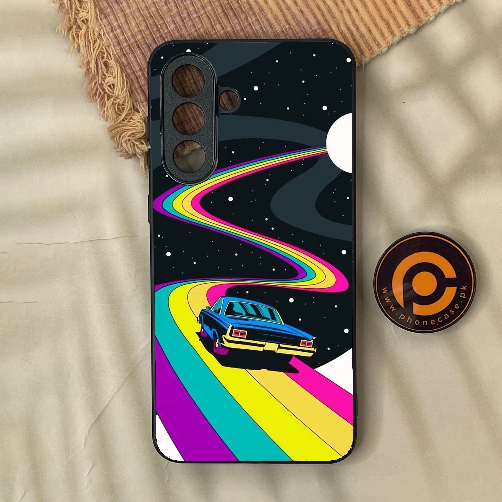 Samsung Galaxy A57 - Drive To The Moon - Premium Metal Printed Soft Bumper Shock Proof Case
