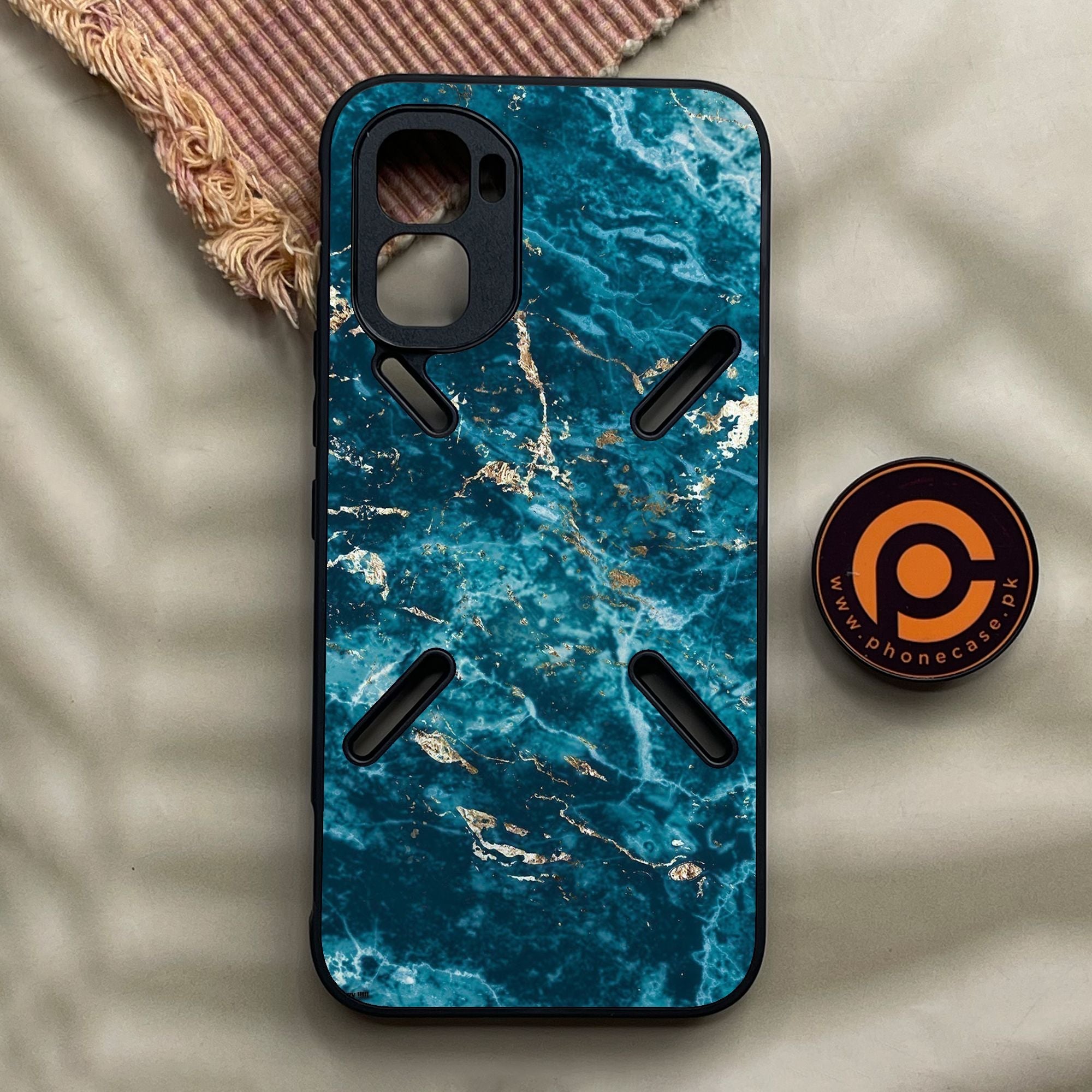 Infinix GT 50 Pro - Blue 2.0 Design 8 - Premium Metal Printed Soft Bumper Shock Proof Case