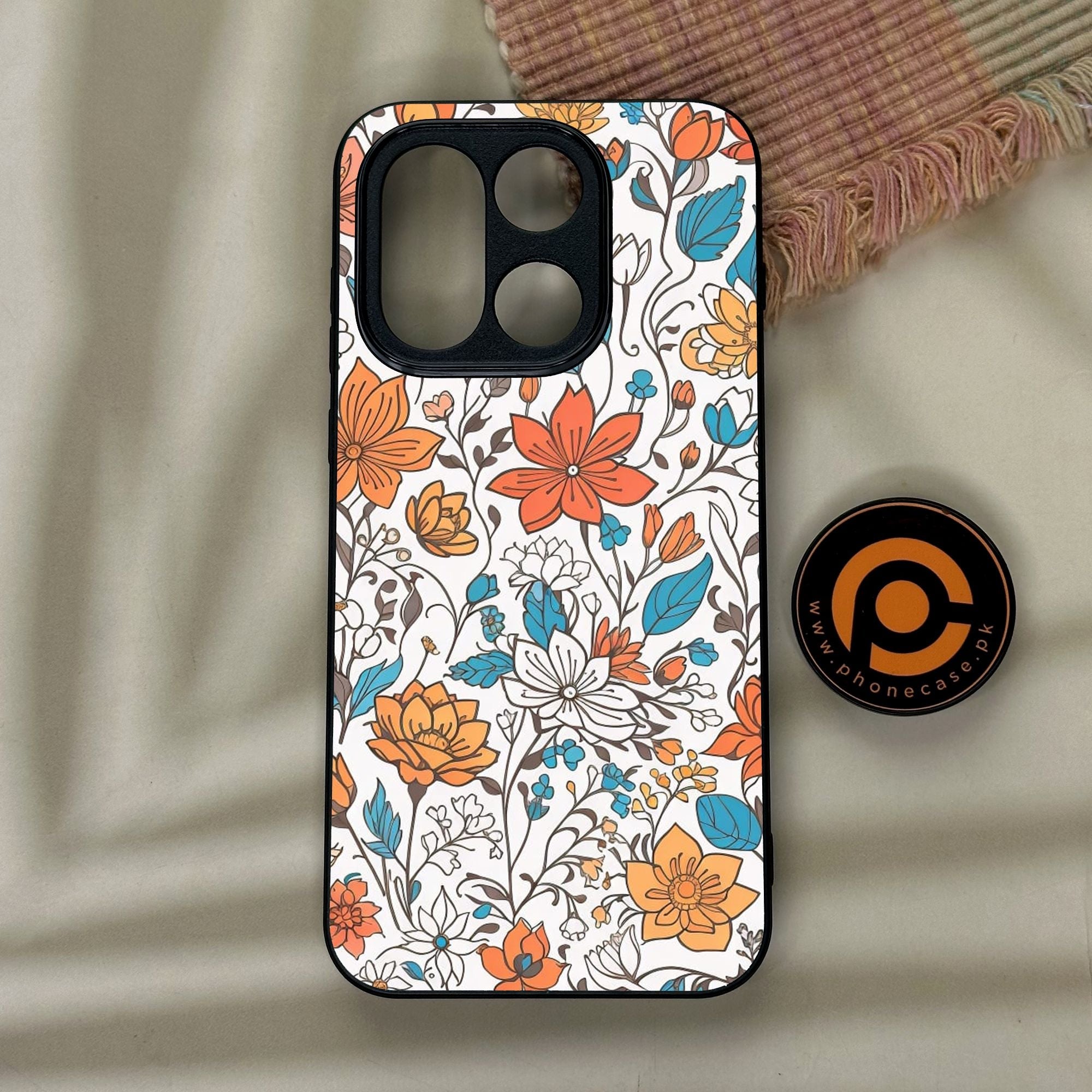OnePlus 15 - Floral Series Design 9 - Premium Metal Printed Soft Bumper Shock Proof Case