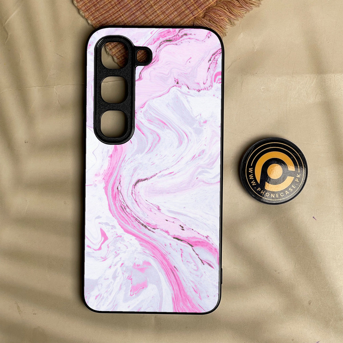 Infinix Hot 70 Pro - Pink Design 1 - Premium Metal Printed Soft Bumper Shock Proof Case
