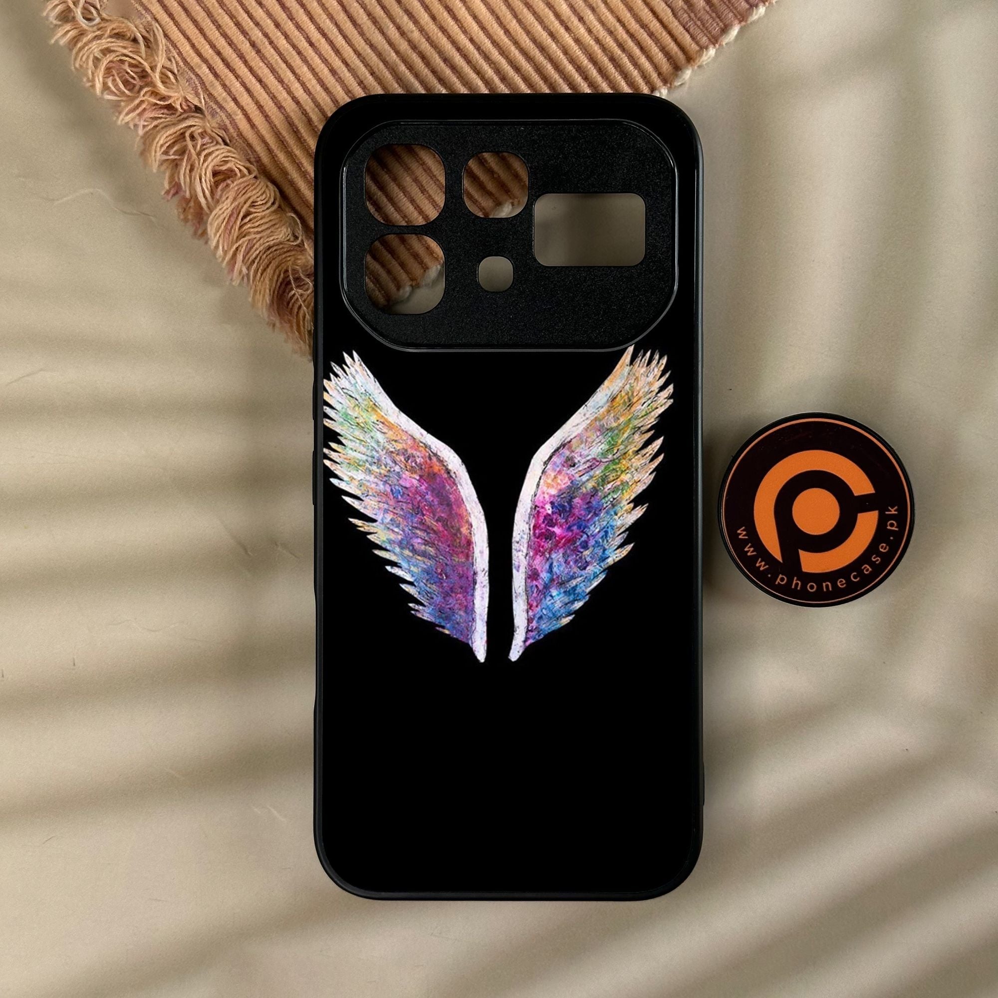 Infinix Note 60 Pro - Angel Wings Design 3 - Premium Metal Printed Soft Bumper Shock Proof Case