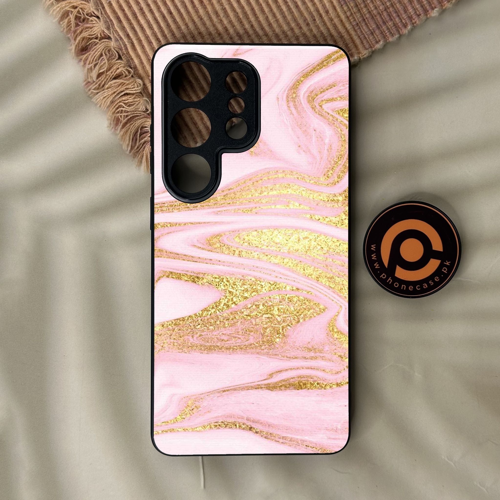 Galaxy S26 Ultra - Pink Design 10 - Premium Metal Printed Soft Bumper Shock Proof Case