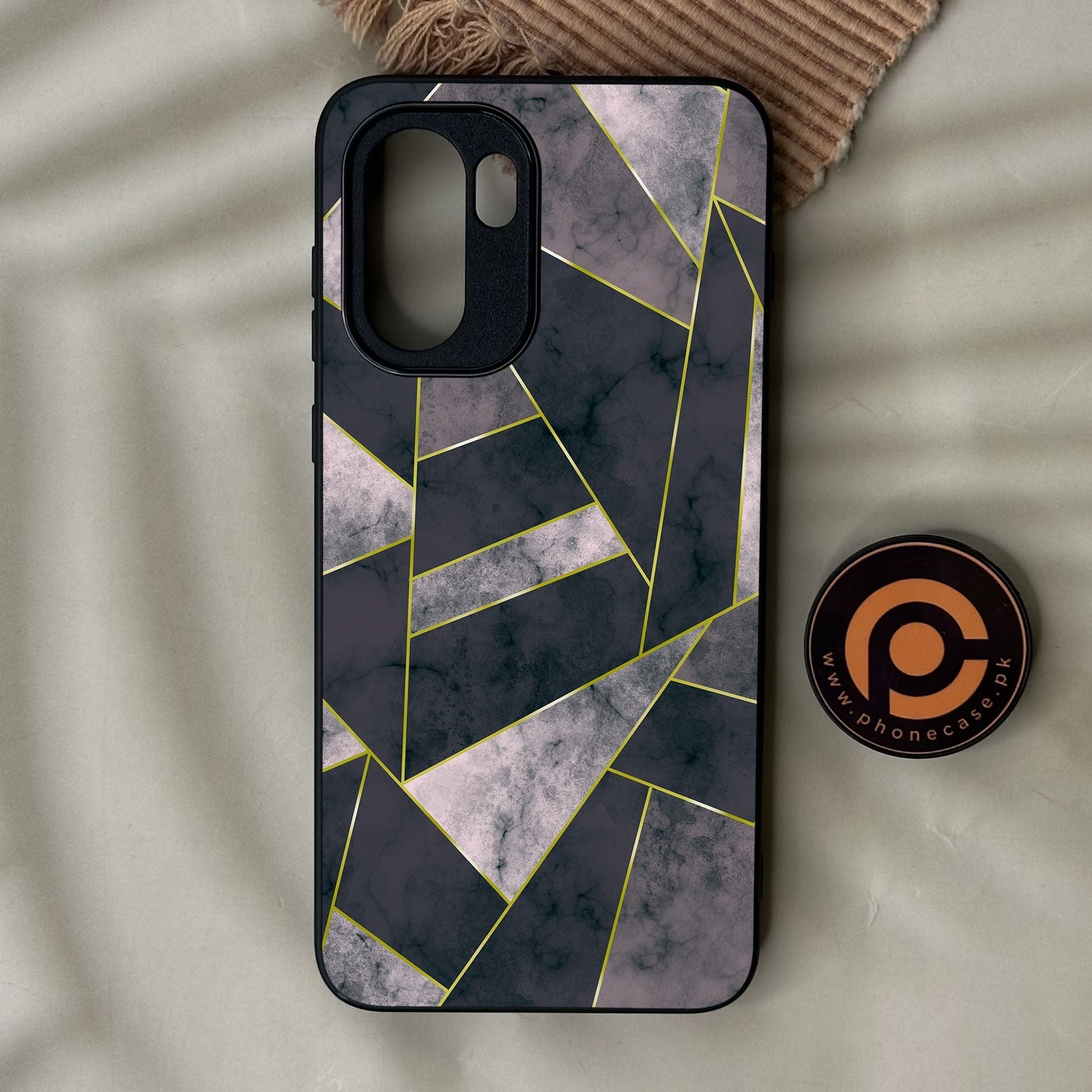 OnePlus 15R - Geometric Design 2 - Premium Metal Printed Soft Bumper Shock Proof Case