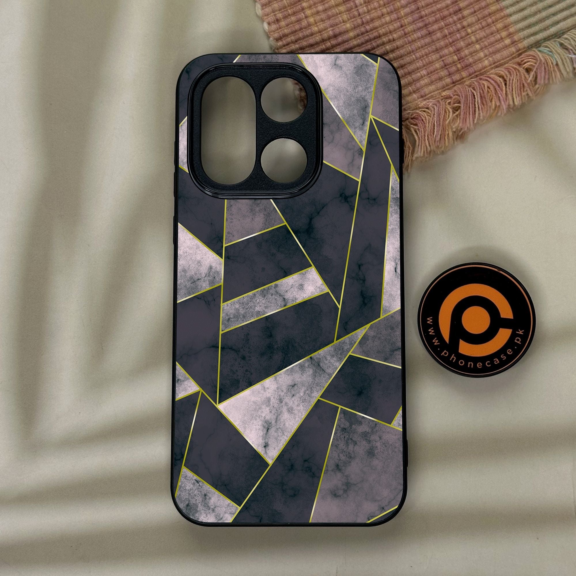 OnePlus 15 - Geometric Design 2 - Premium Metal Printed Soft Bumper Shock Proof Case