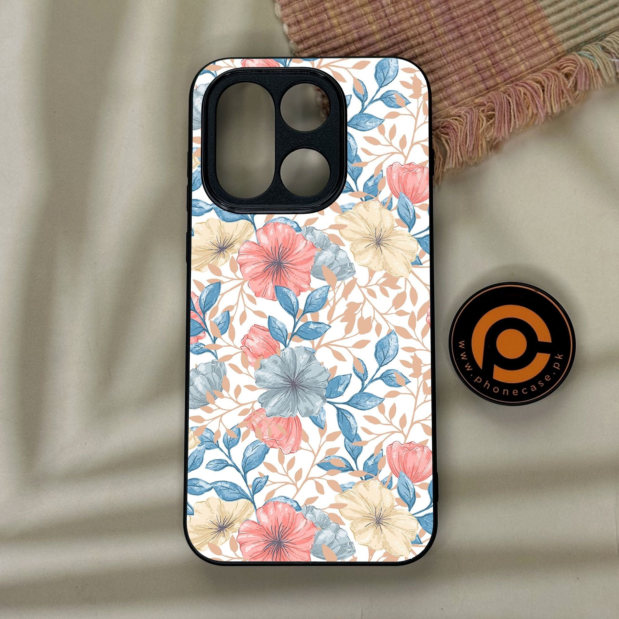OnePlus 15 - Seamless Flower - Premium Metal Printed Soft Bumper Shock Proof Case