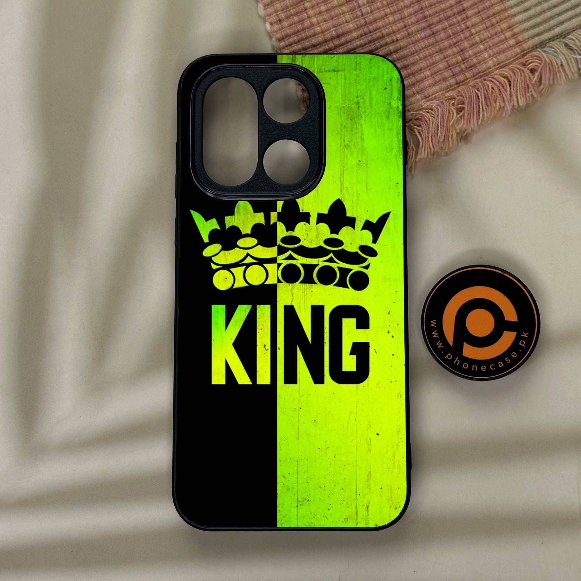 OnePlus 15 - King Design 3 - Premium Metal Printed Soft Bumper Shock Proof Case