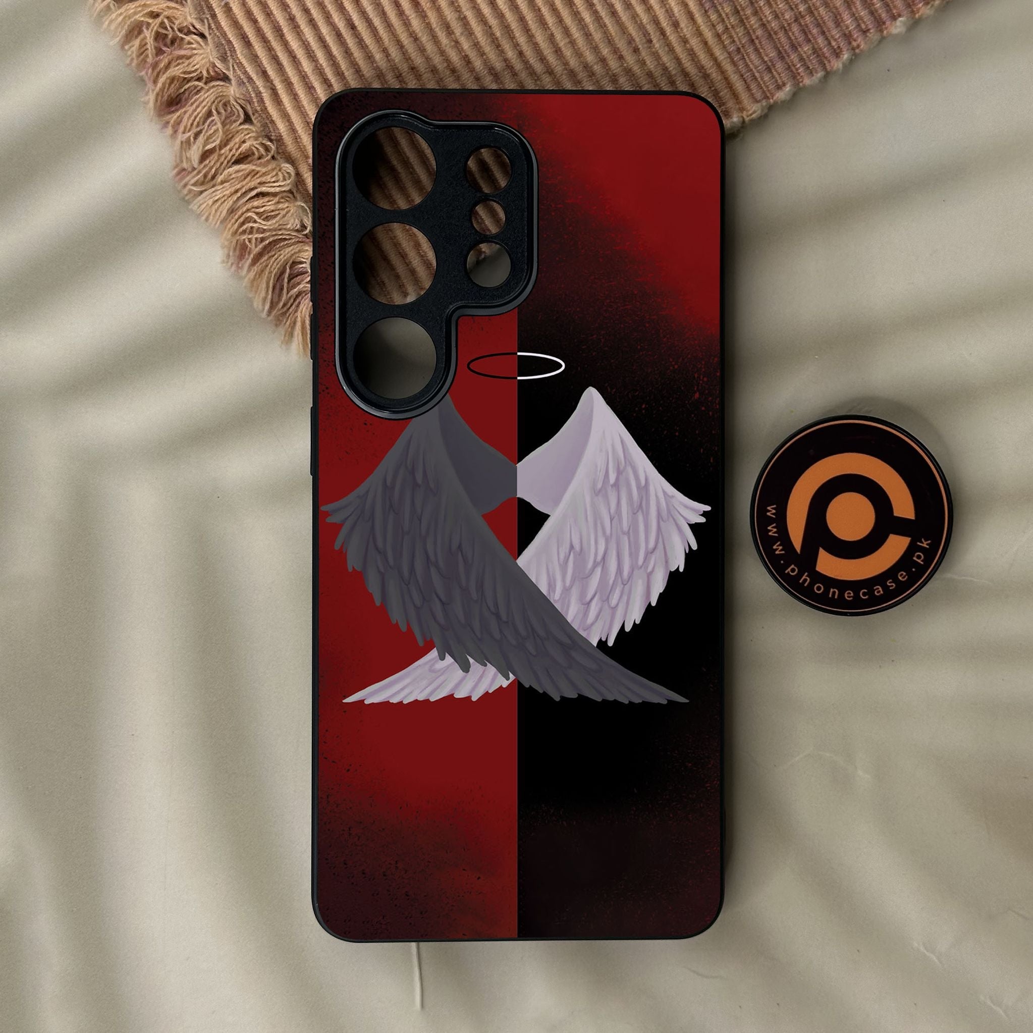 Galaxy S26 Ultra - Angel 2.0 Design 7 - Premium Metal Printed Soft Bumper Shock Proof Case