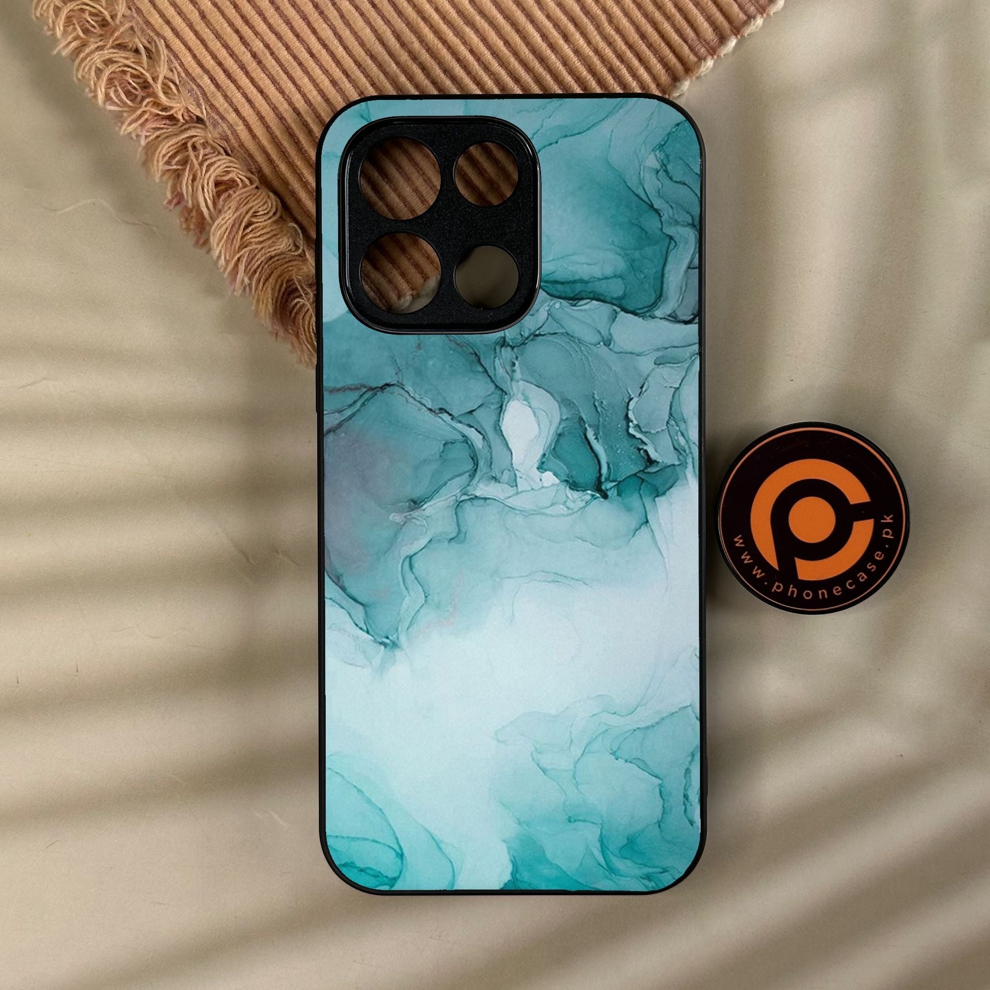 OnePlus Turbo 6 - Blue Marble Design 3 - Premium Metal Printed Soft Bumper Shock Proof Case