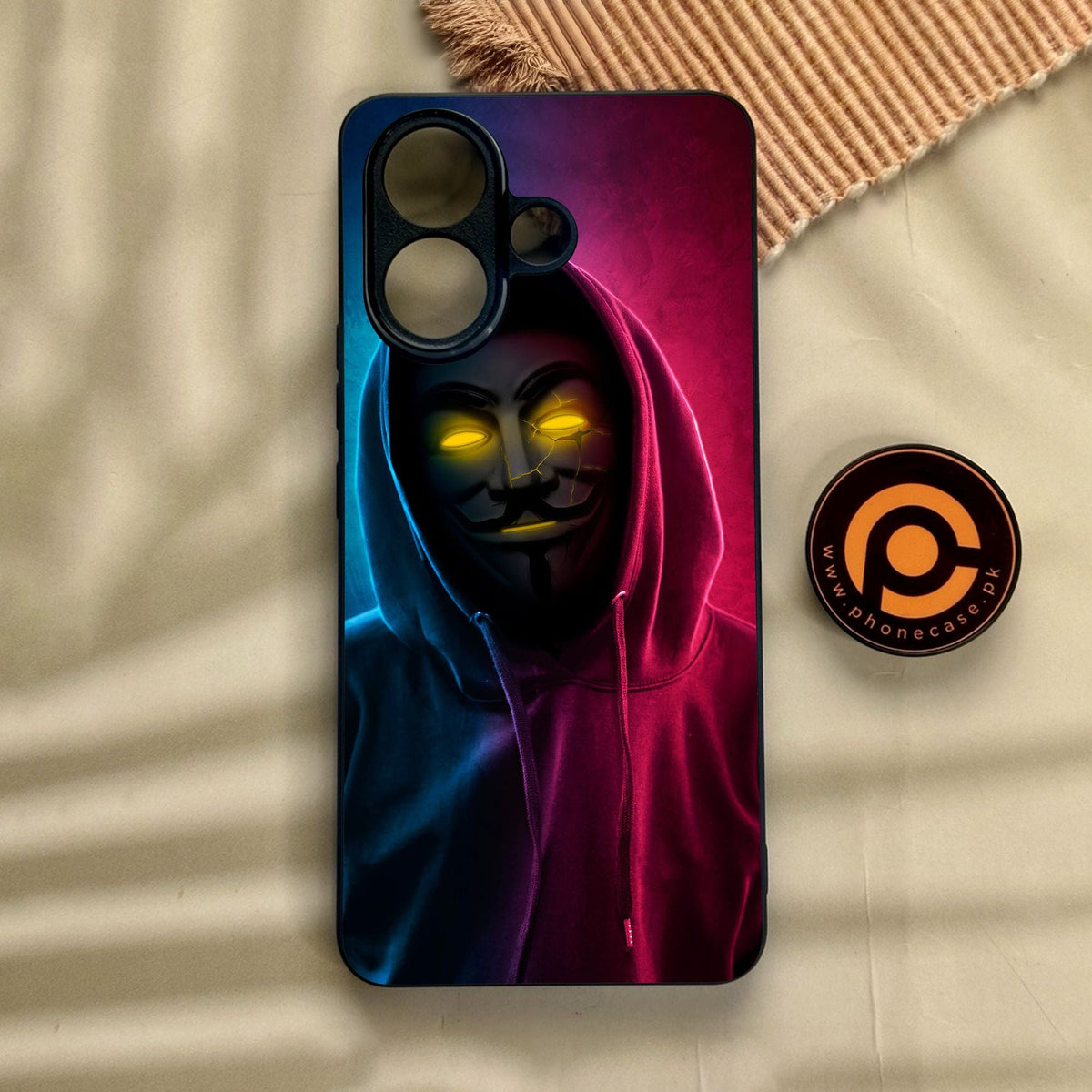 Vivo V60 Lite  - Anonymous 2.0 Design 2 - Premium Metal Printed Soft Bumper Shock Proof Case