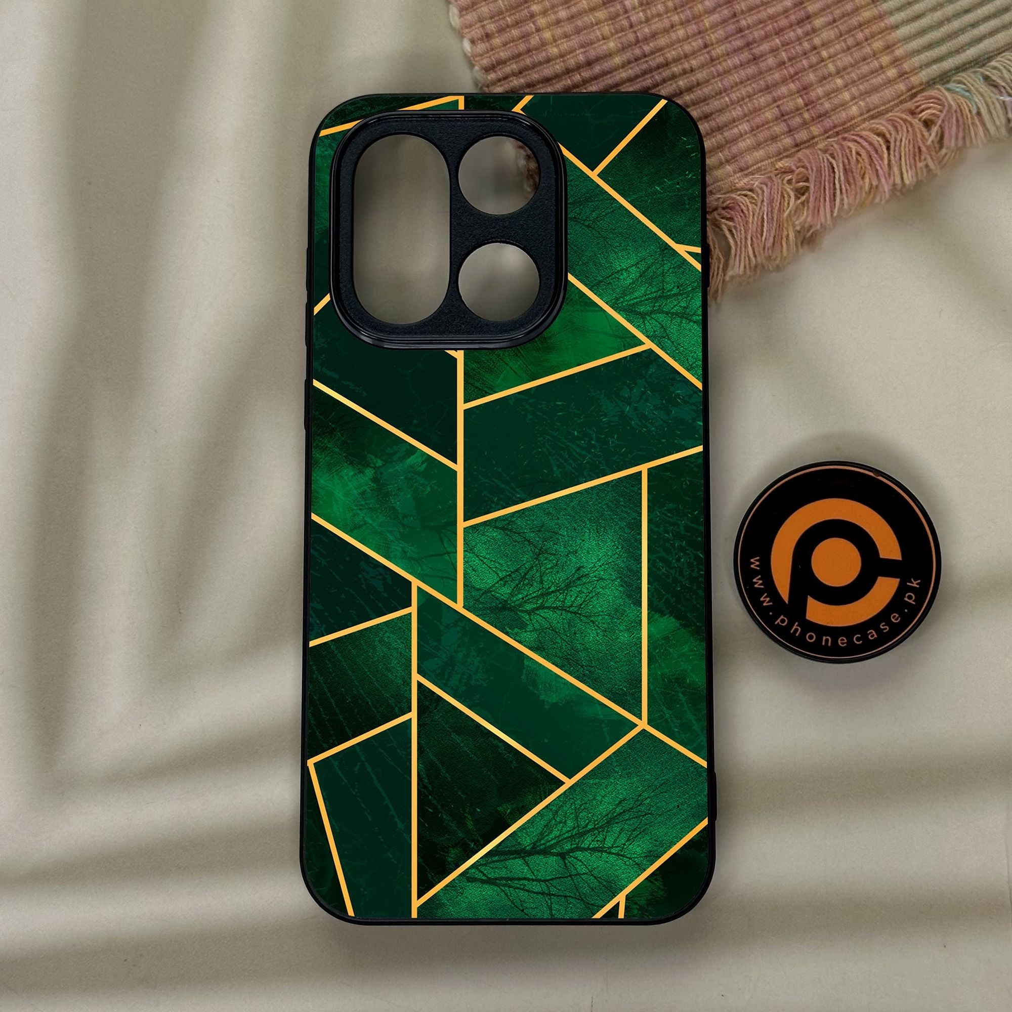 OnePlus 15 - Geometric Design 10 - Premium Metal Printed Soft Bumper Shock Proof Case