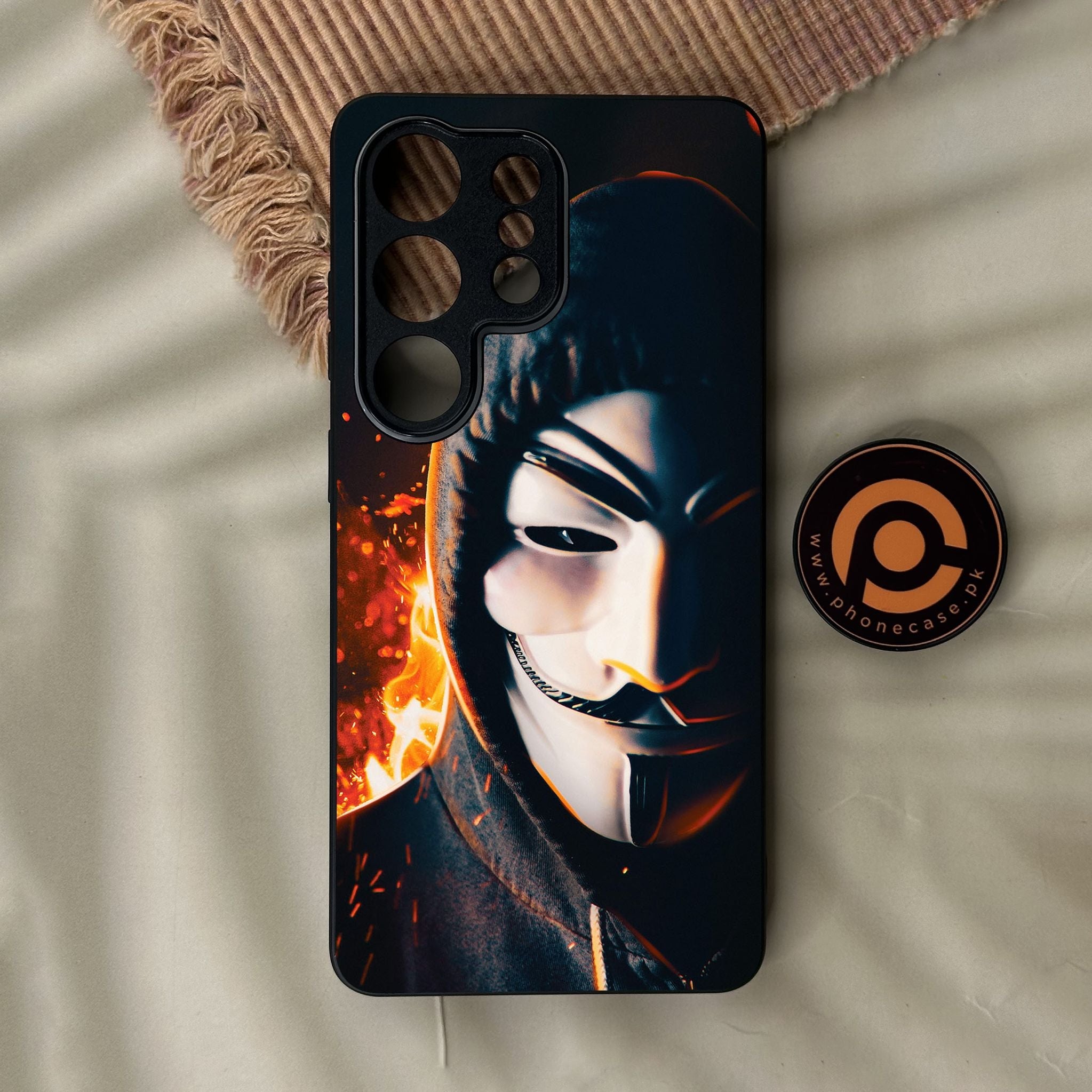Galaxy S26 Ultra - Anonymous 2.0 Design 6 - Premium Metal Printed Soft Bumper Shock Proof Case