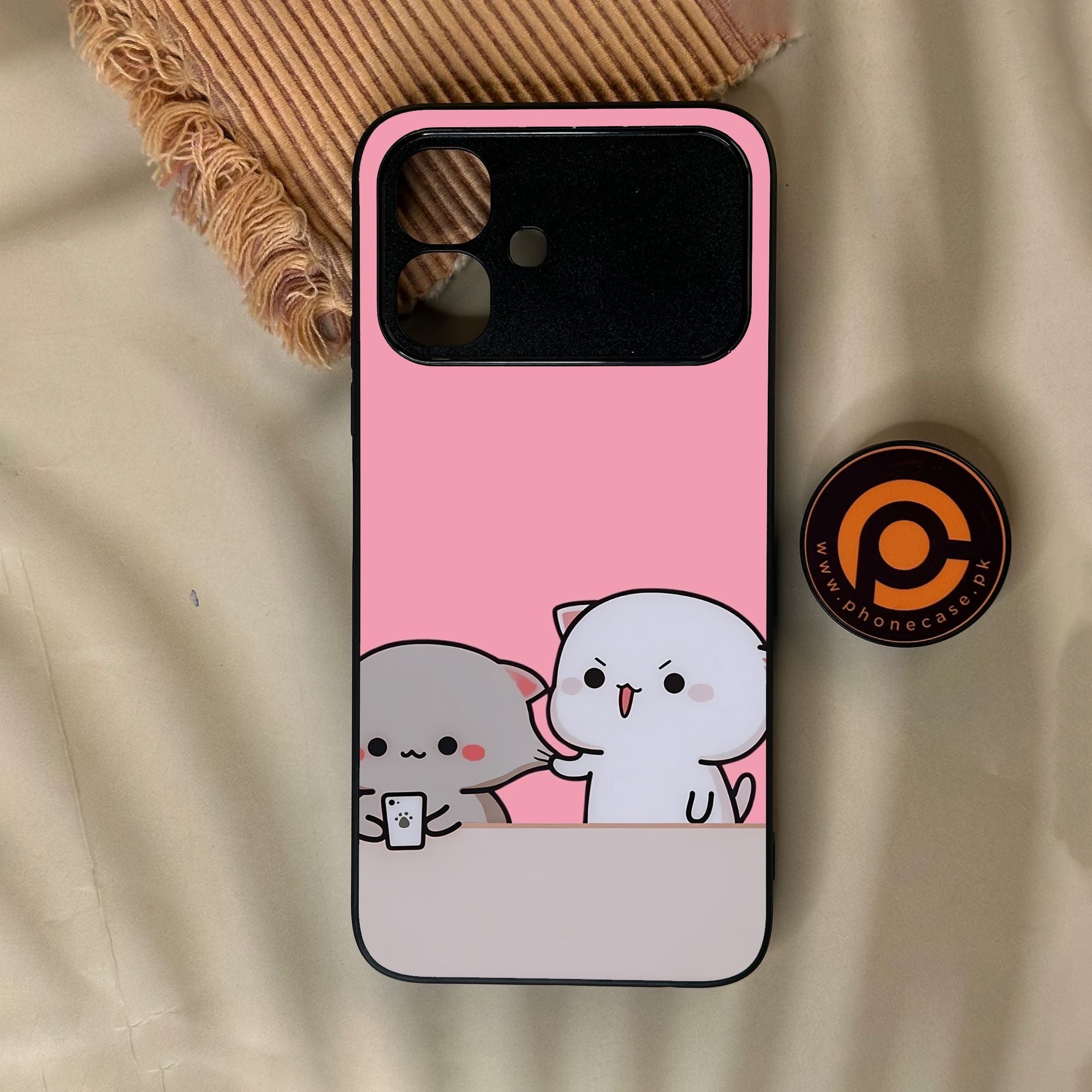 Infinix Smart 20 - Cute Bubu Dudu Design 2 - Premium Metal Printed Soft Bumper Shock Proof Case