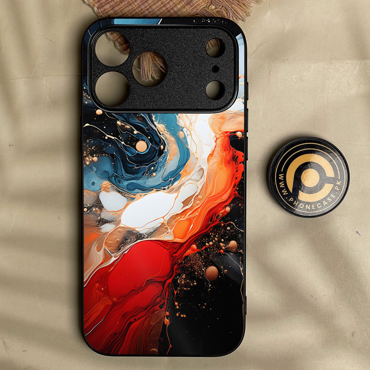 Iphone 18 Pro Max - Liquid 2.0 Design 9 - Premium Metal Printed Soft Bumper Shock Proof Case