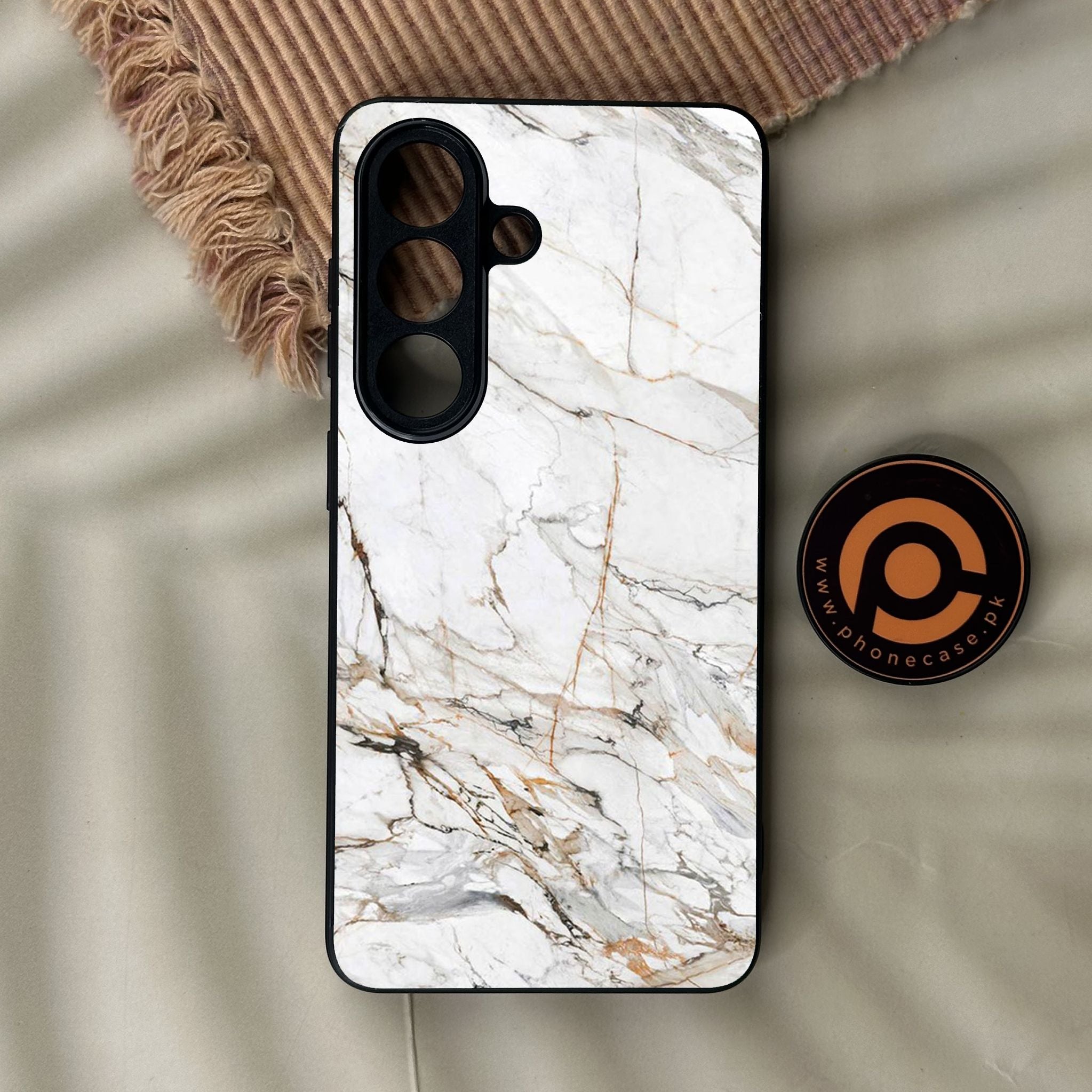 Galaxy S26 - White Design 6 - Premium Metal Printed Soft Bumper Shock Proof Case