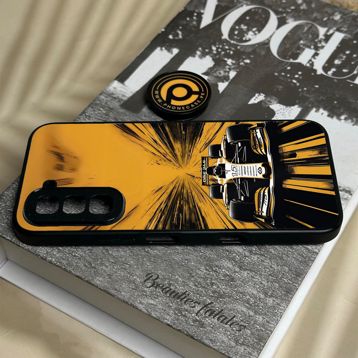 Infinix Hot 70 - Formula 1 Design 4 - Premium Metal Printed Soft Bumper Shock Proof Case