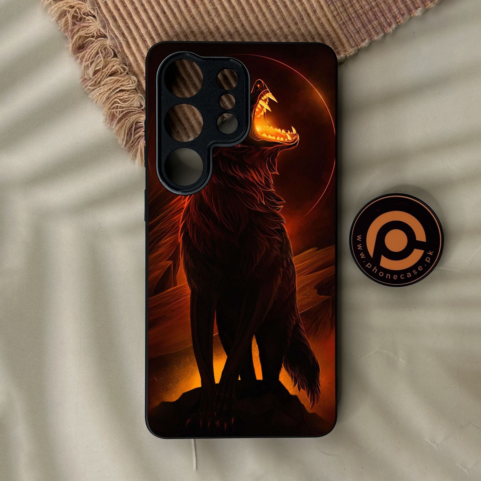 Galaxy S26 Ultra - Wolf Design 6 - Premium Metal Printed Soft Bumper Shock Proof Case