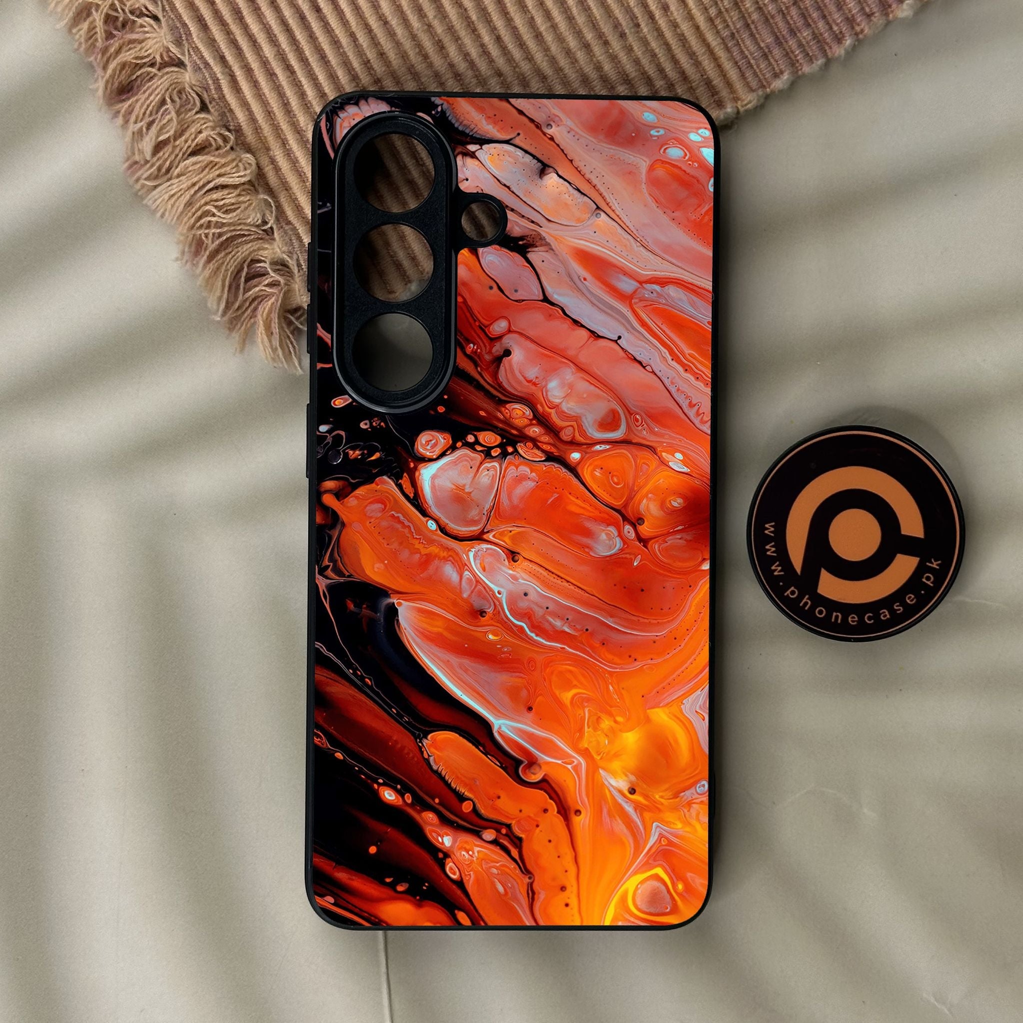 Galaxy S26 - Liquid Marble Design 4 - Premium Metal Printed Soft Bumper Shock Proof Case