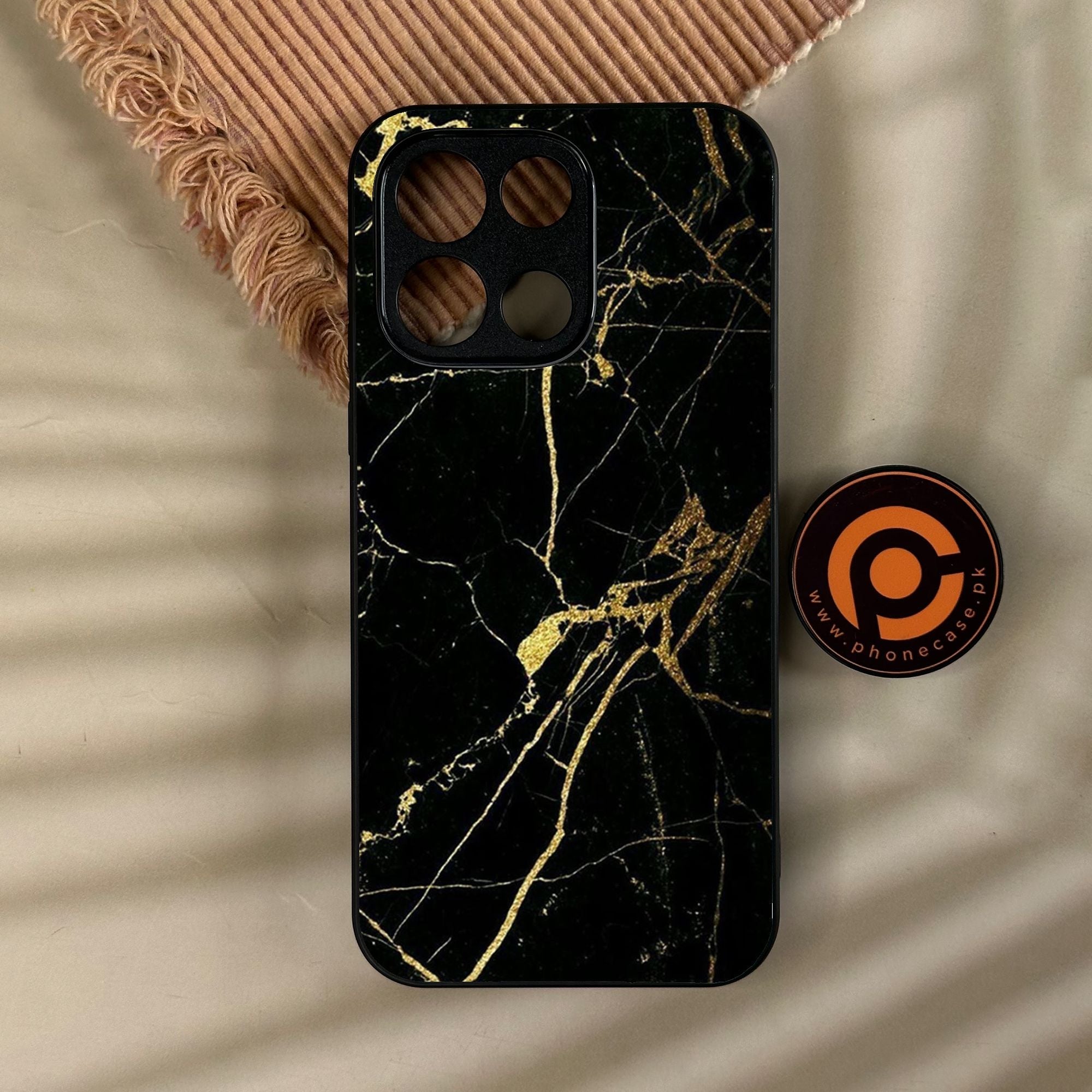 OnePlus Turbo 6 - Black Marble Design 3 - Premium Metal Printed Soft Bumper Shock Proof Case