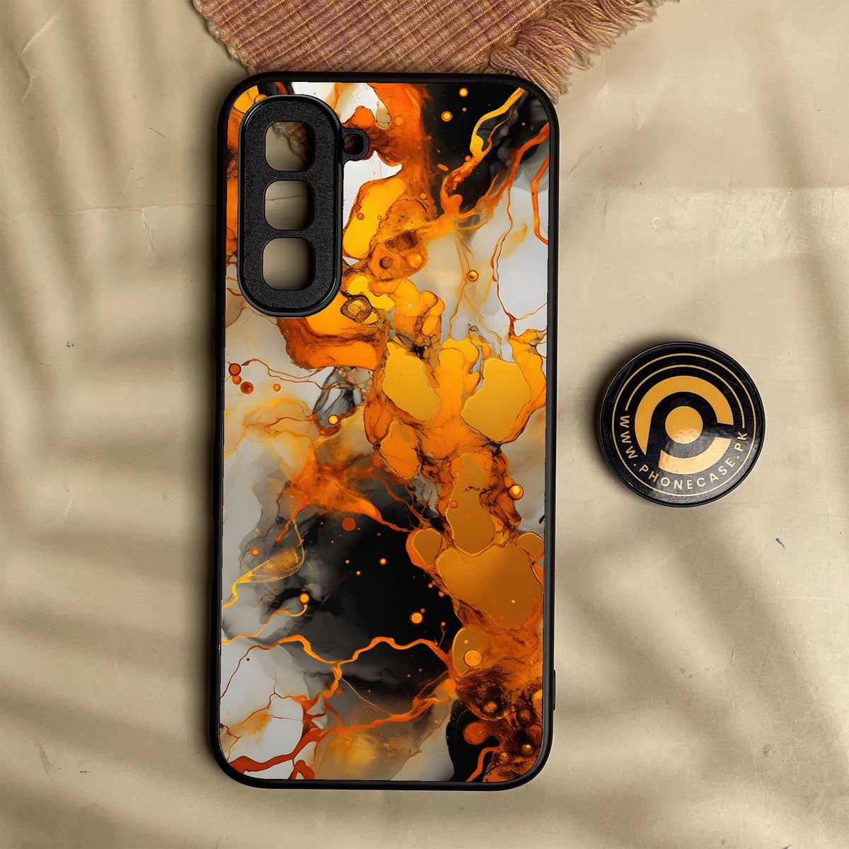 Infinix Hot 70 - Liquid Marble Design 2 - Premium Metal Printed Soft Bumper Shock Proof Case