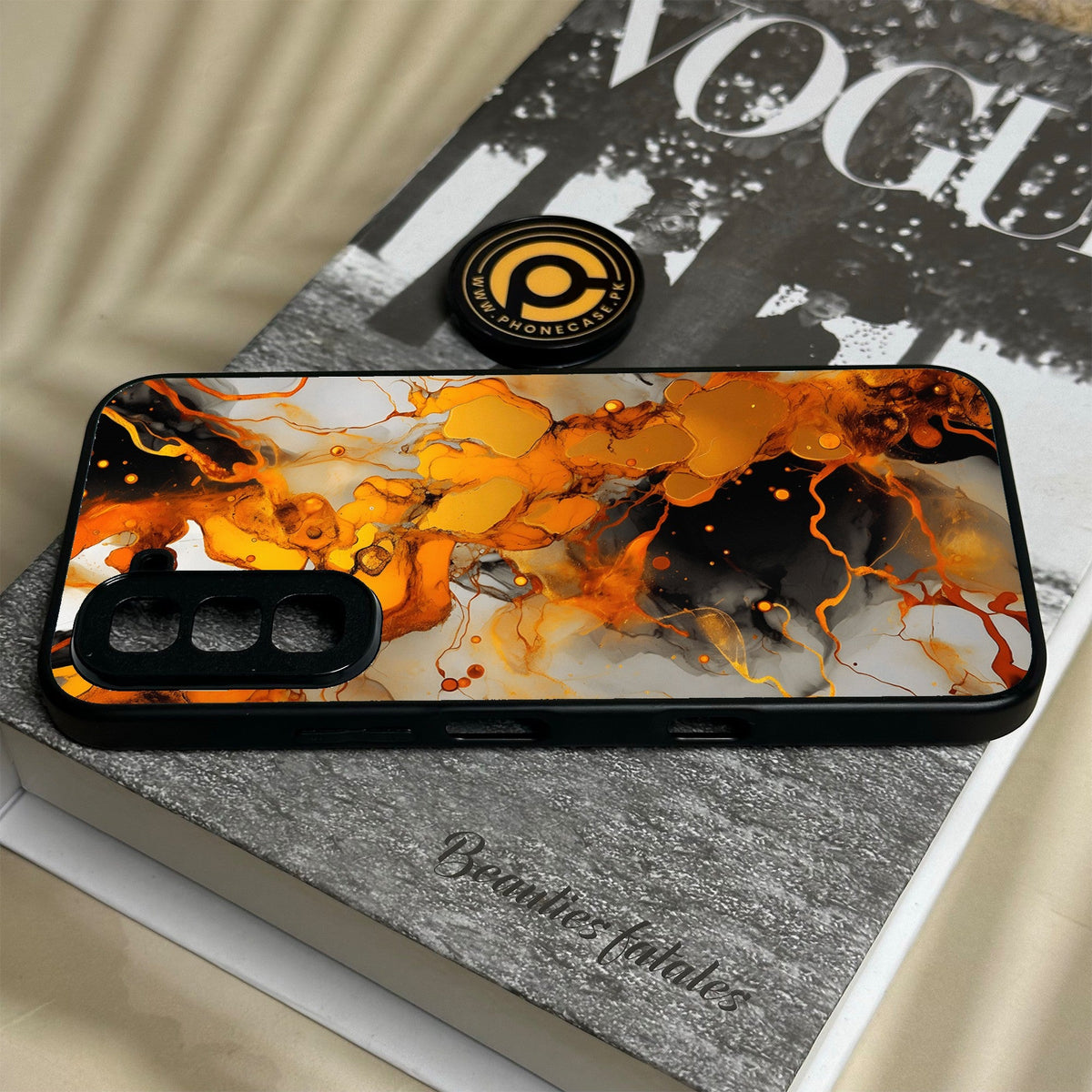 Infinix Hot 70 - Liquid Marble Design 2 - Premium Metal Printed Soft Bumper Shock Proof Case