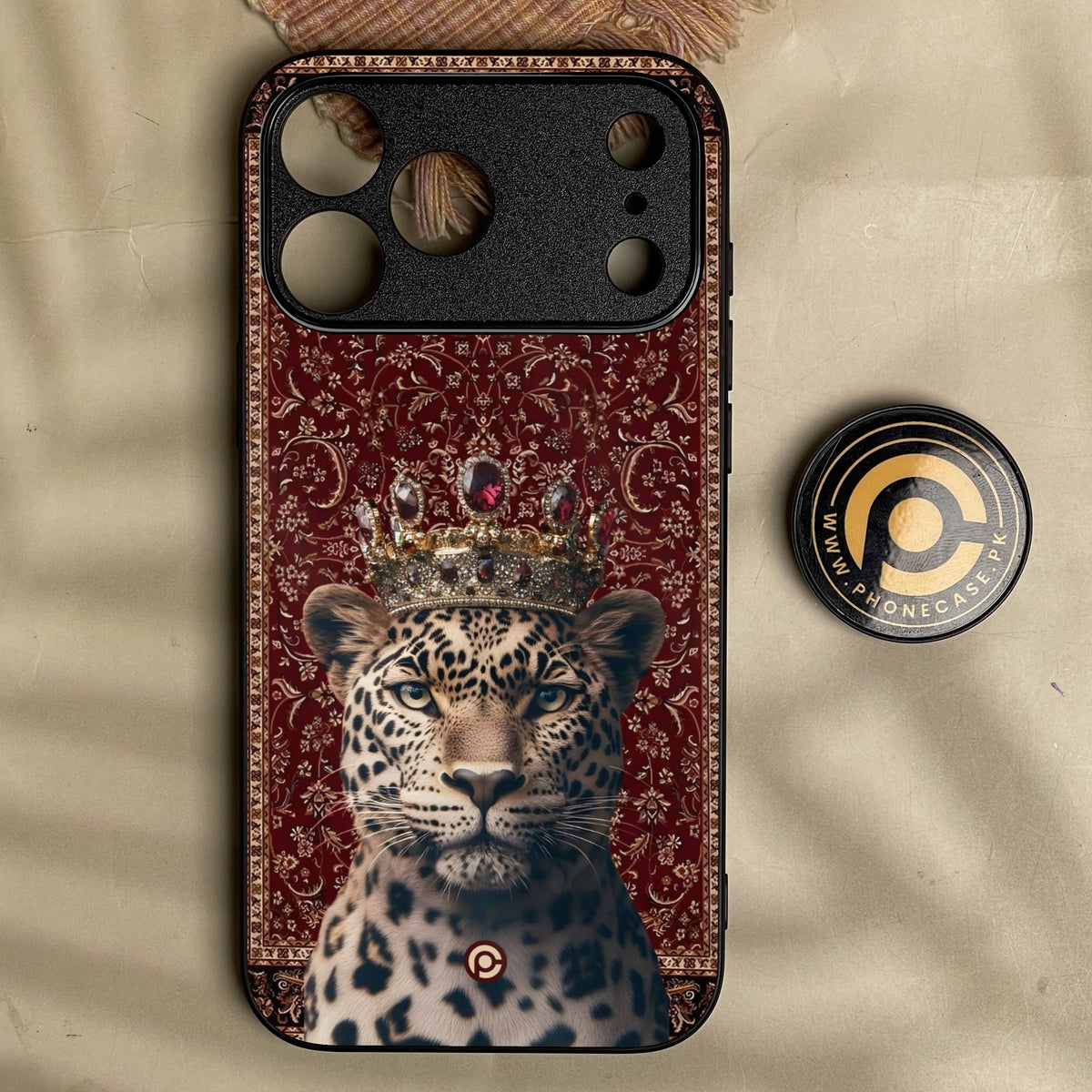 Iphone 18 Pro Max - Leopard - Premium Metal Printed Soft Bumper Shock Proof Case