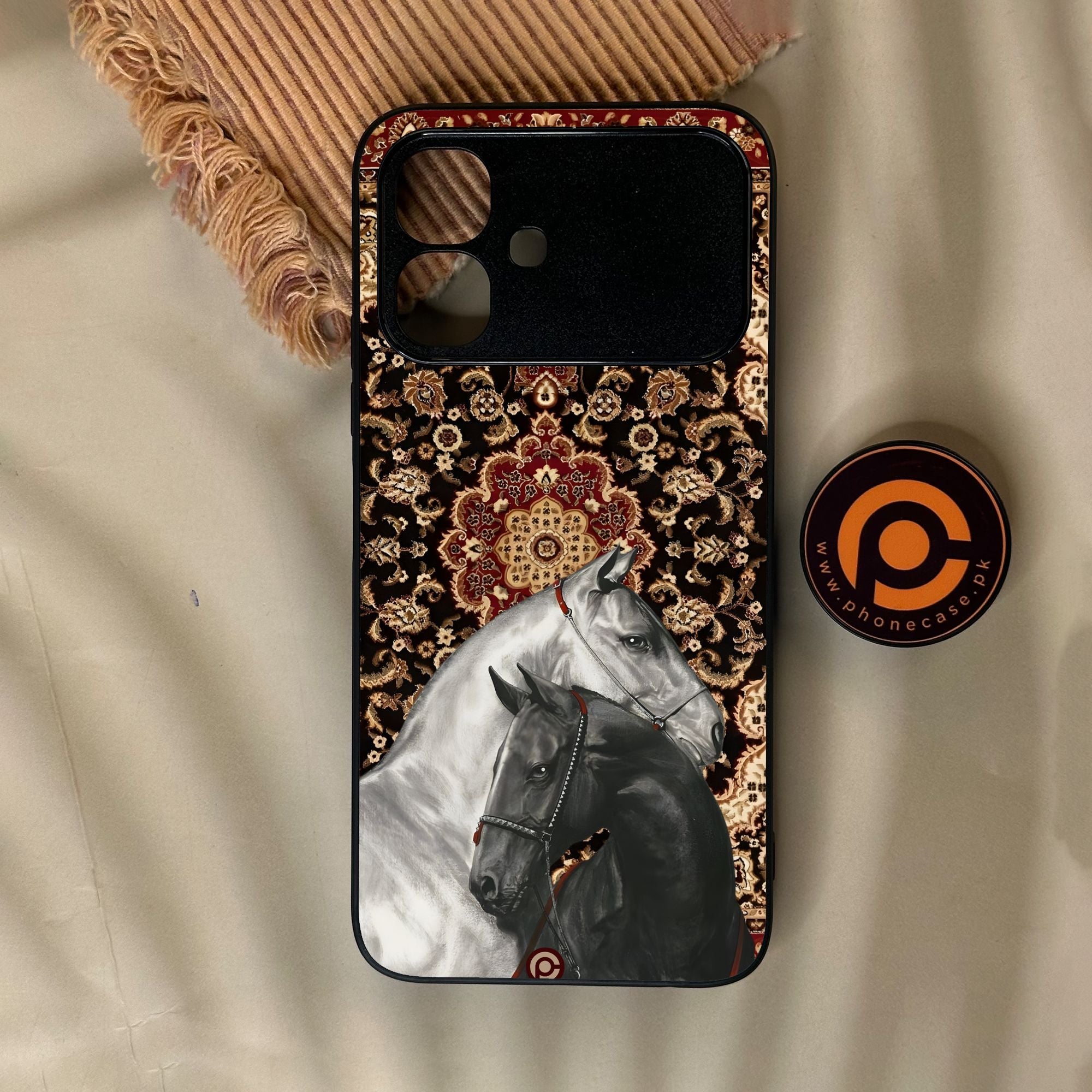 Infinix Smart 20 - Horse Heritage - Premium Metal Printed Soft Bumper Shock Proof Case