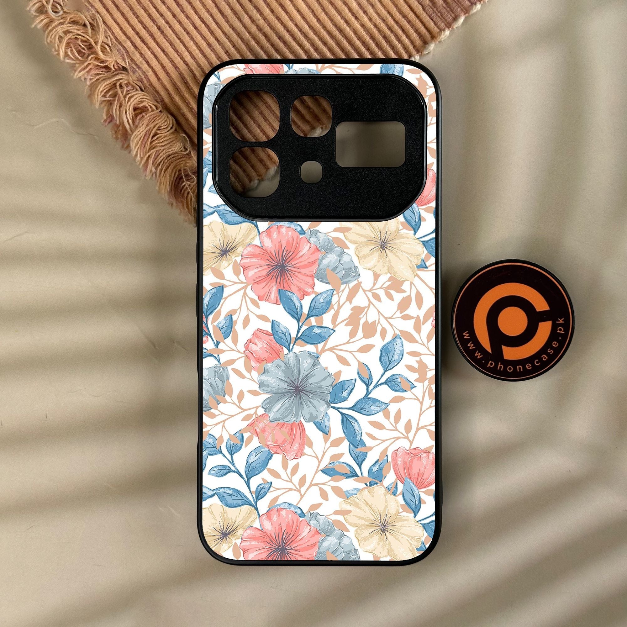 Infinix Note 60 Pro - Seamless Flower - Premium Metal Printed Soft Bumper Shock Proof Case