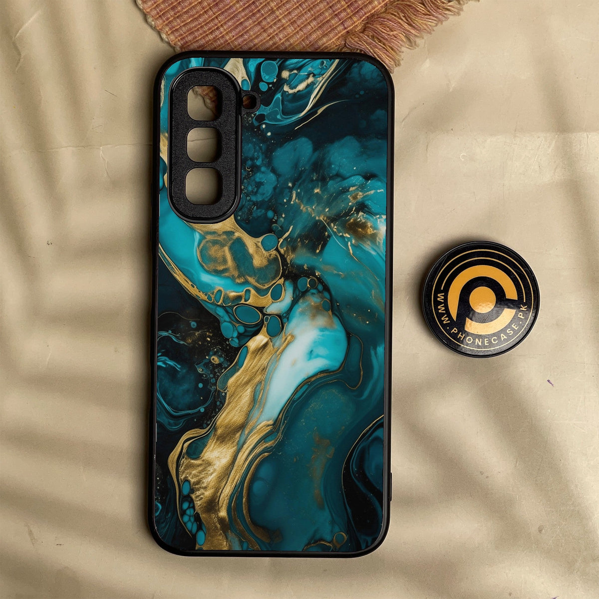 Infinix Hot 70 - Liquid Marble Design 3 - Premium Metal Printed Soft Bumper Shock Proof Case