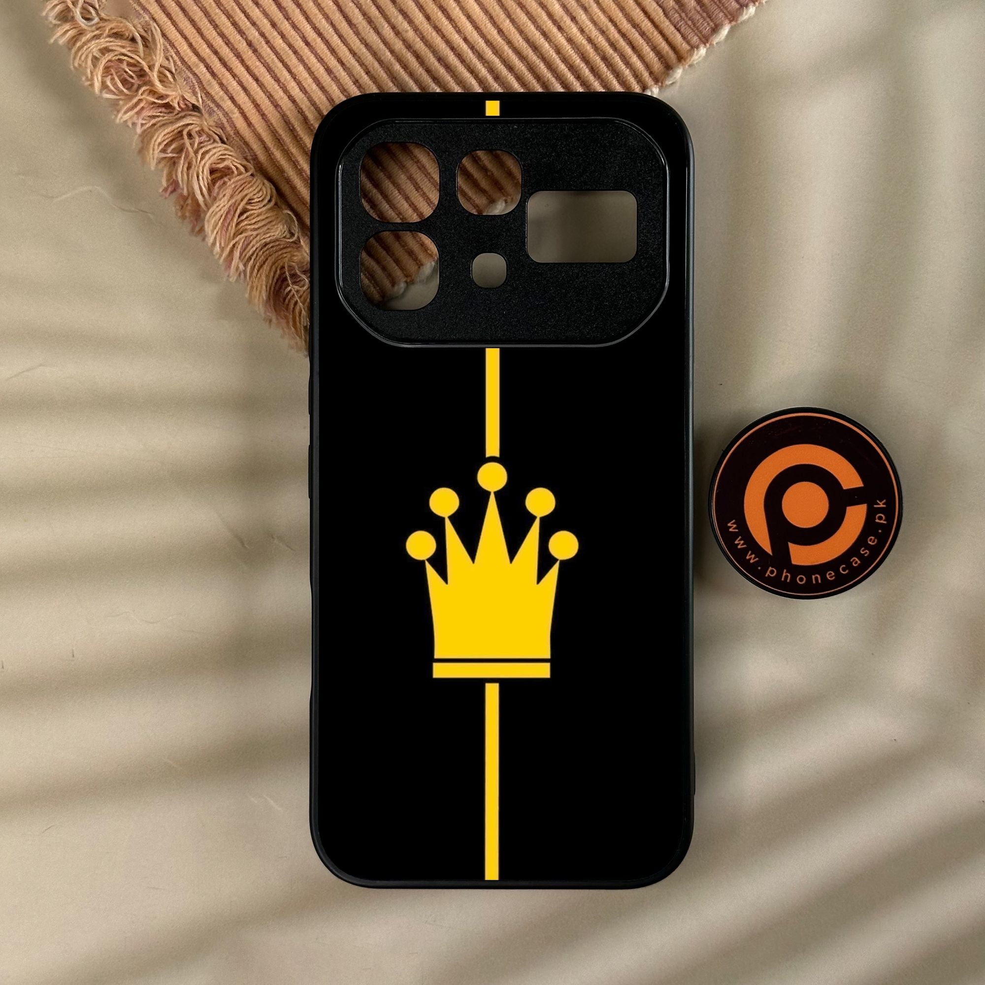 Infinix Note 60 - King Design 1 - Premium Metal Printed Soft Bumper Shock Proof Case