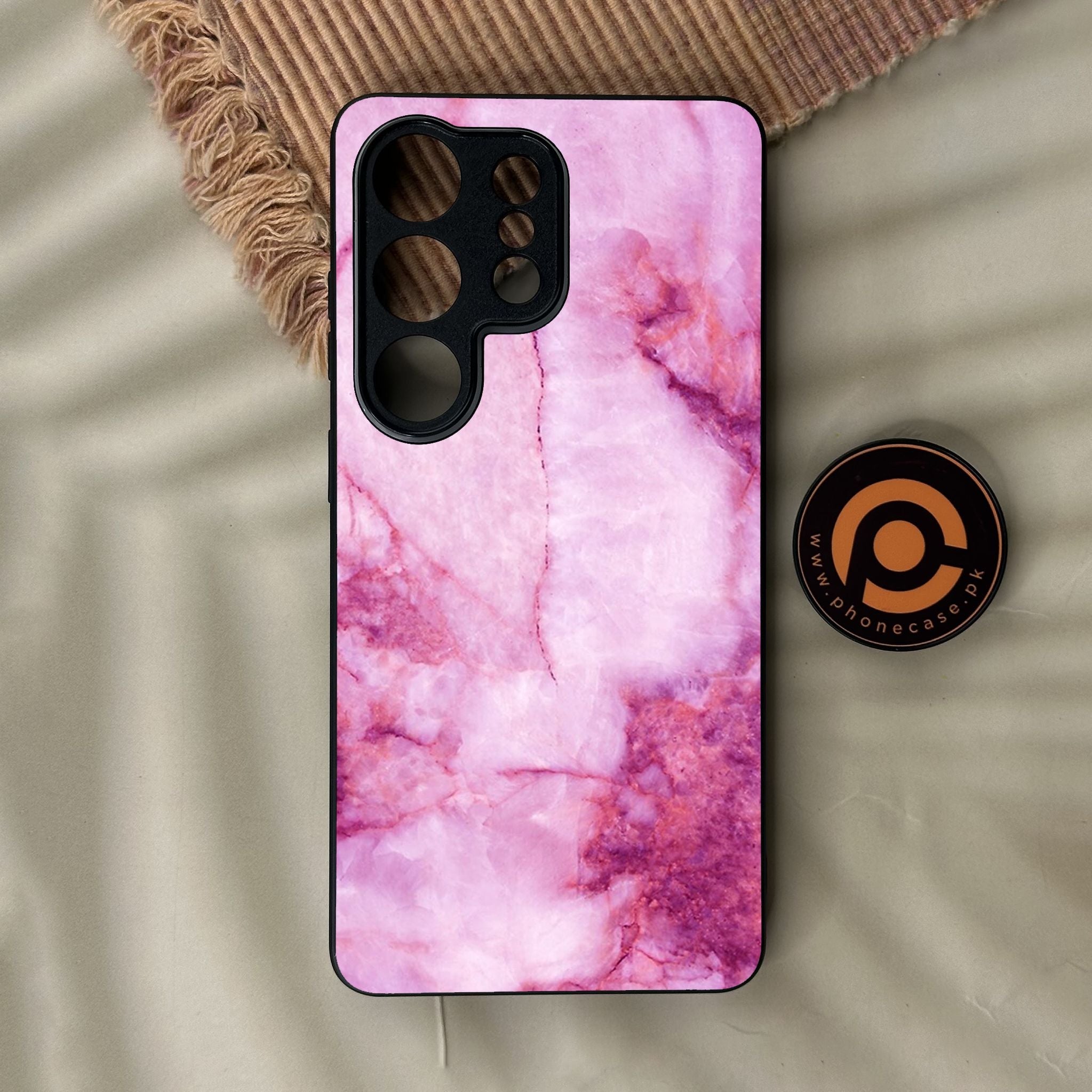 Galaxy S26 Ultra - Pink Design 5 - Premium Metal Printed Soft Bumper Shock Proof Case