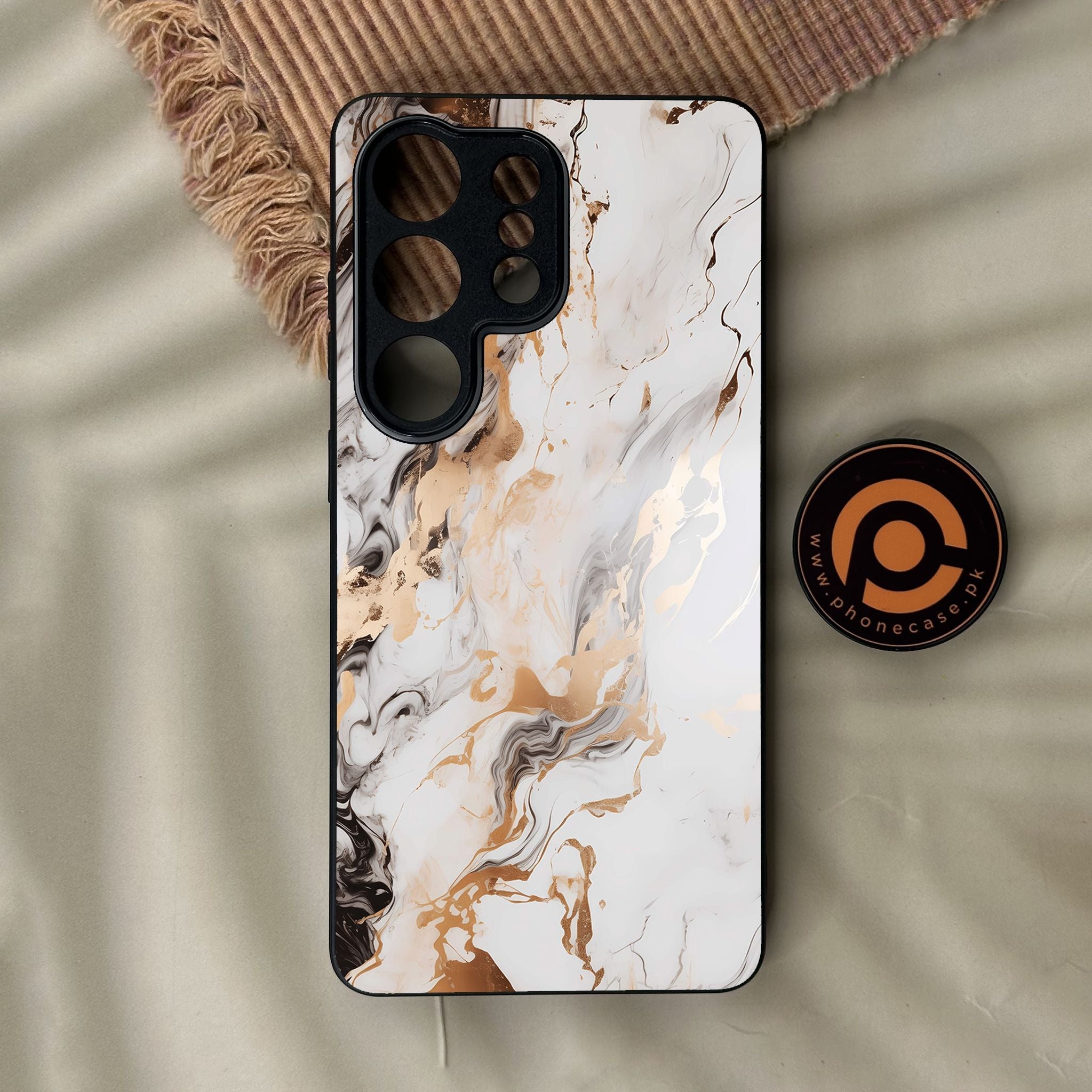 Galaxy S26 Ultra - Liquid Marble Design 1 - Premium Metal Printed Soft Bumper Shock Proof Case