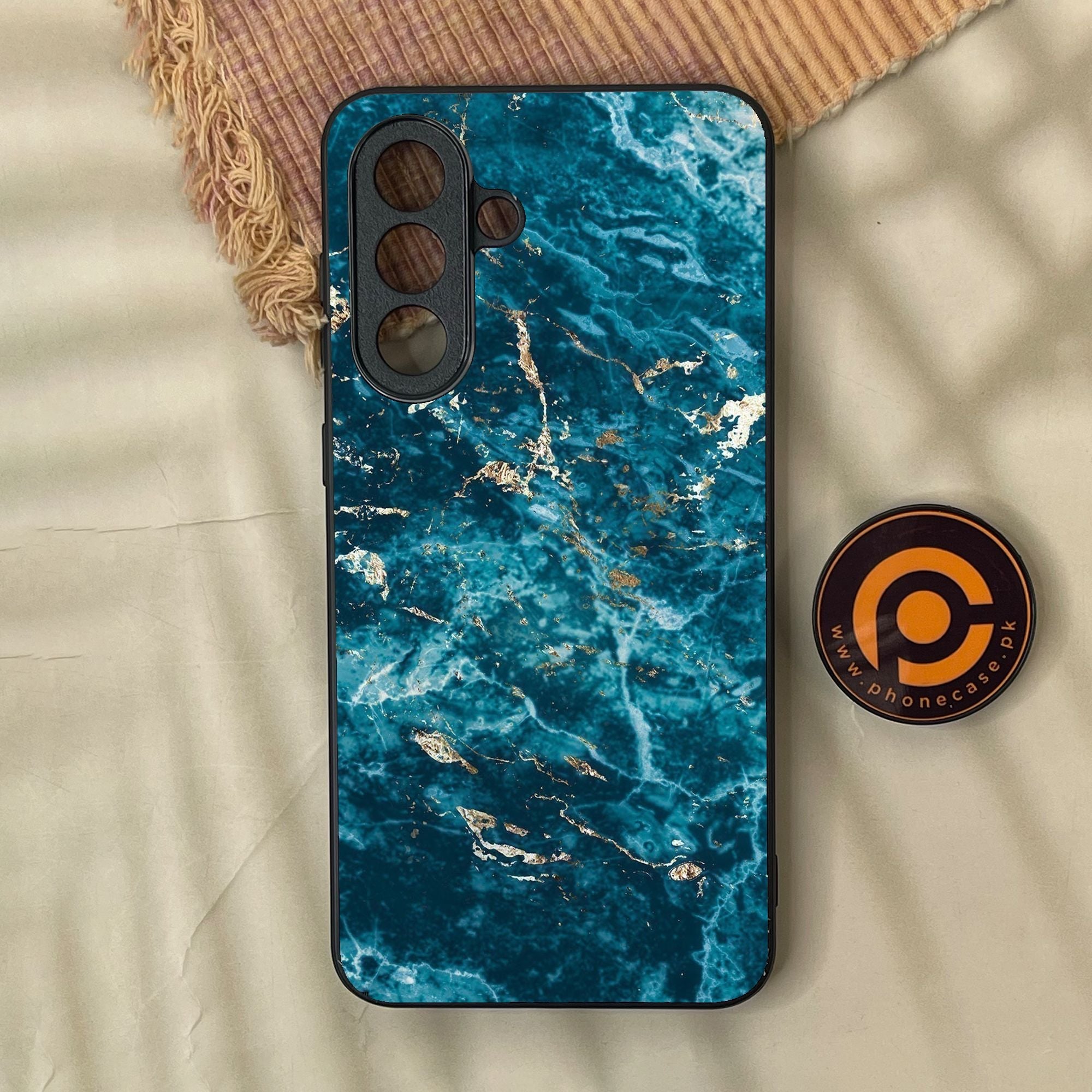 Samsung Galaxy A37 - Blue 2.0 Design 8 - Premium Metal Printed Soft Bumper Shock Proof Case