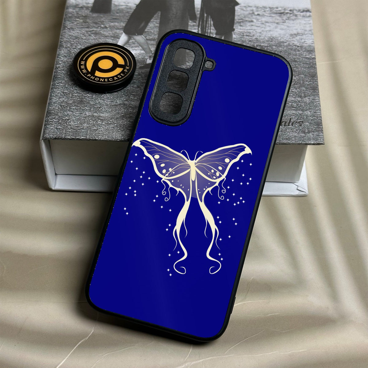 Infinix Hot 70 - Butterflies Design 1 - Premium Metal Printed Soft Bumper Shock Proof Case