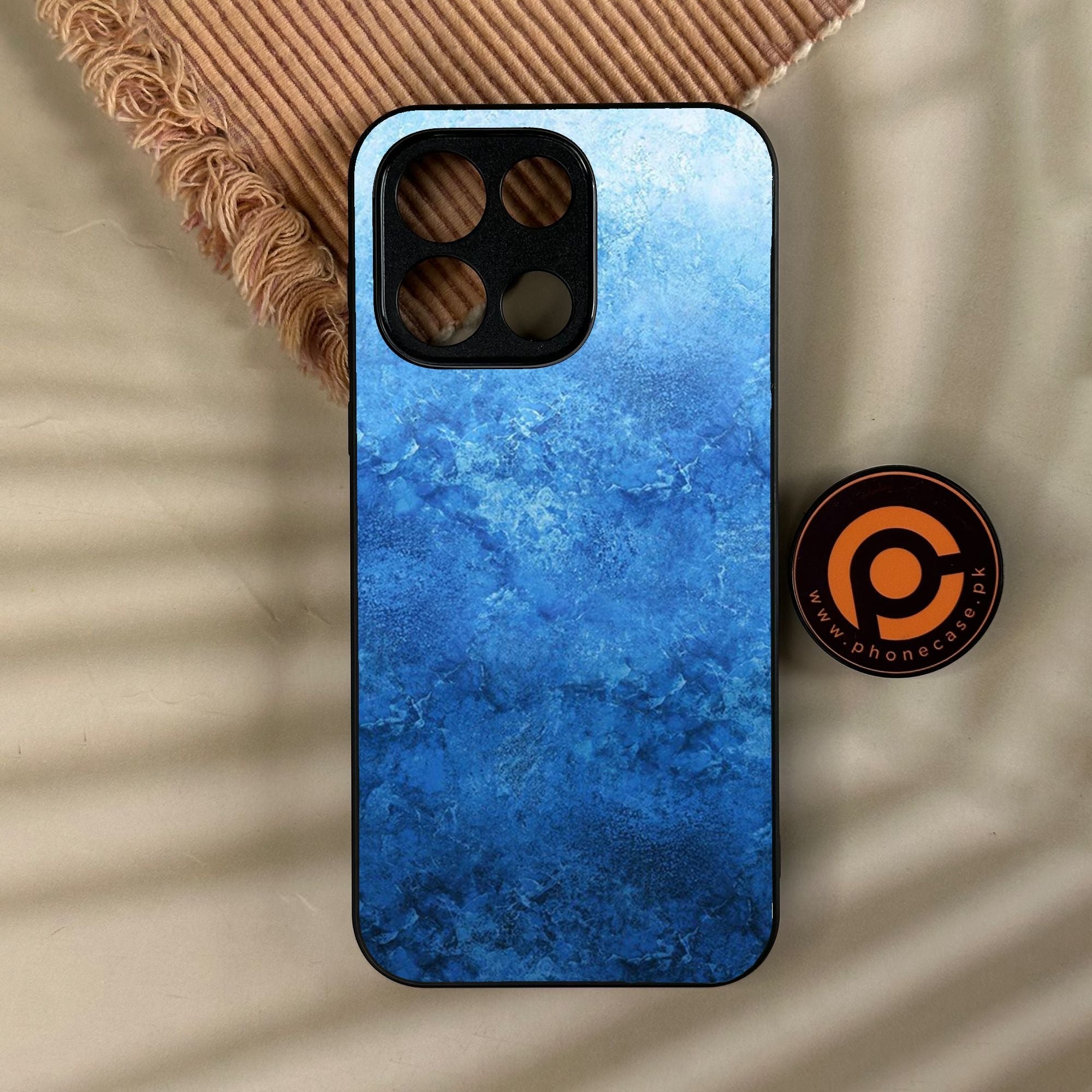 OnePlus Turbo 6 - Blue Marble Design 2 - Premium Metal Printed Soft Bumper Shock Proof Case