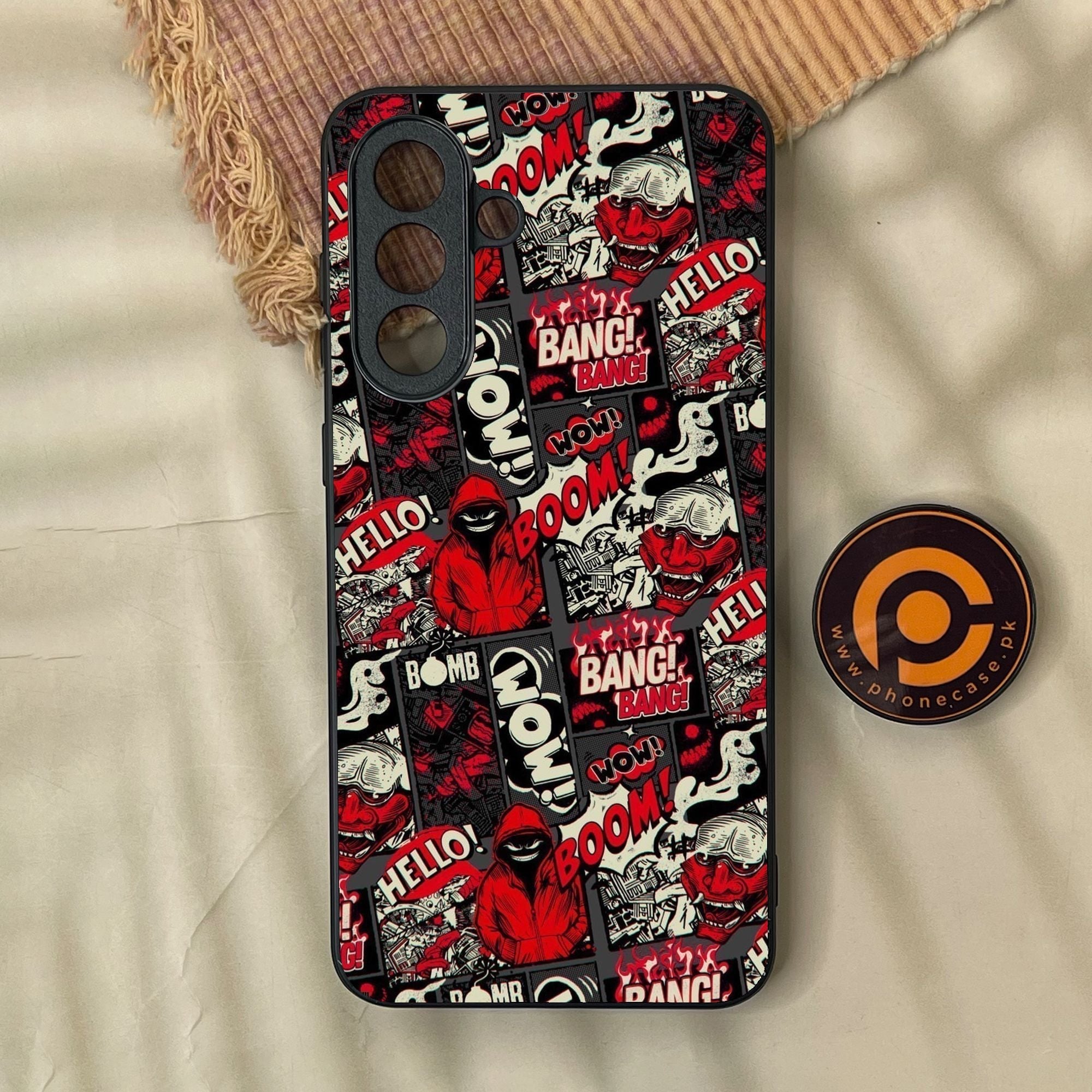 Samsung Galaxy A57 - Boom Red - Premium Metal Printed Soft Bumper Shock Proof Case