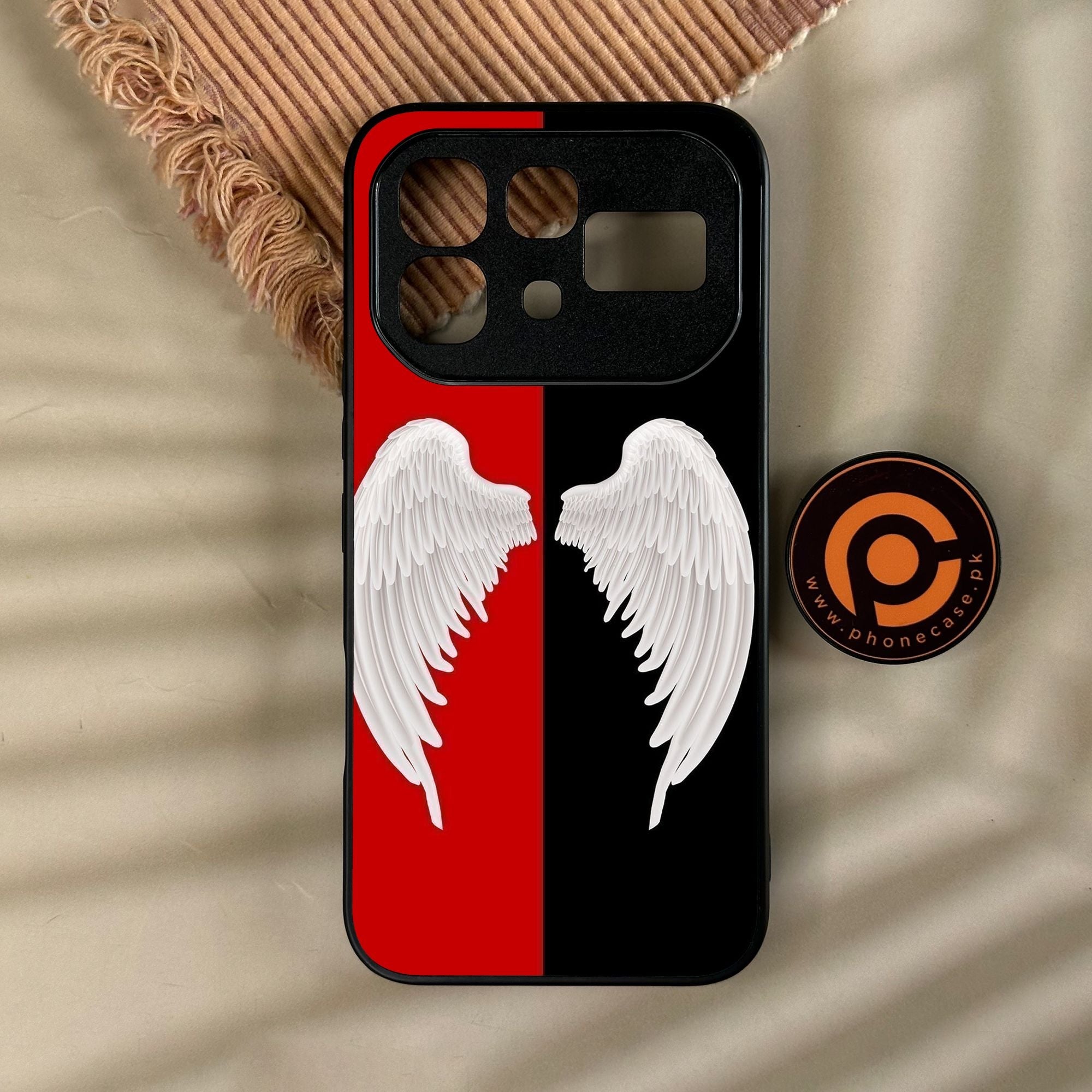 Infinix Note 60 - Angel 2.0 Design 4 - Premium Metal Printed Soft Bumper Shock Proof Case