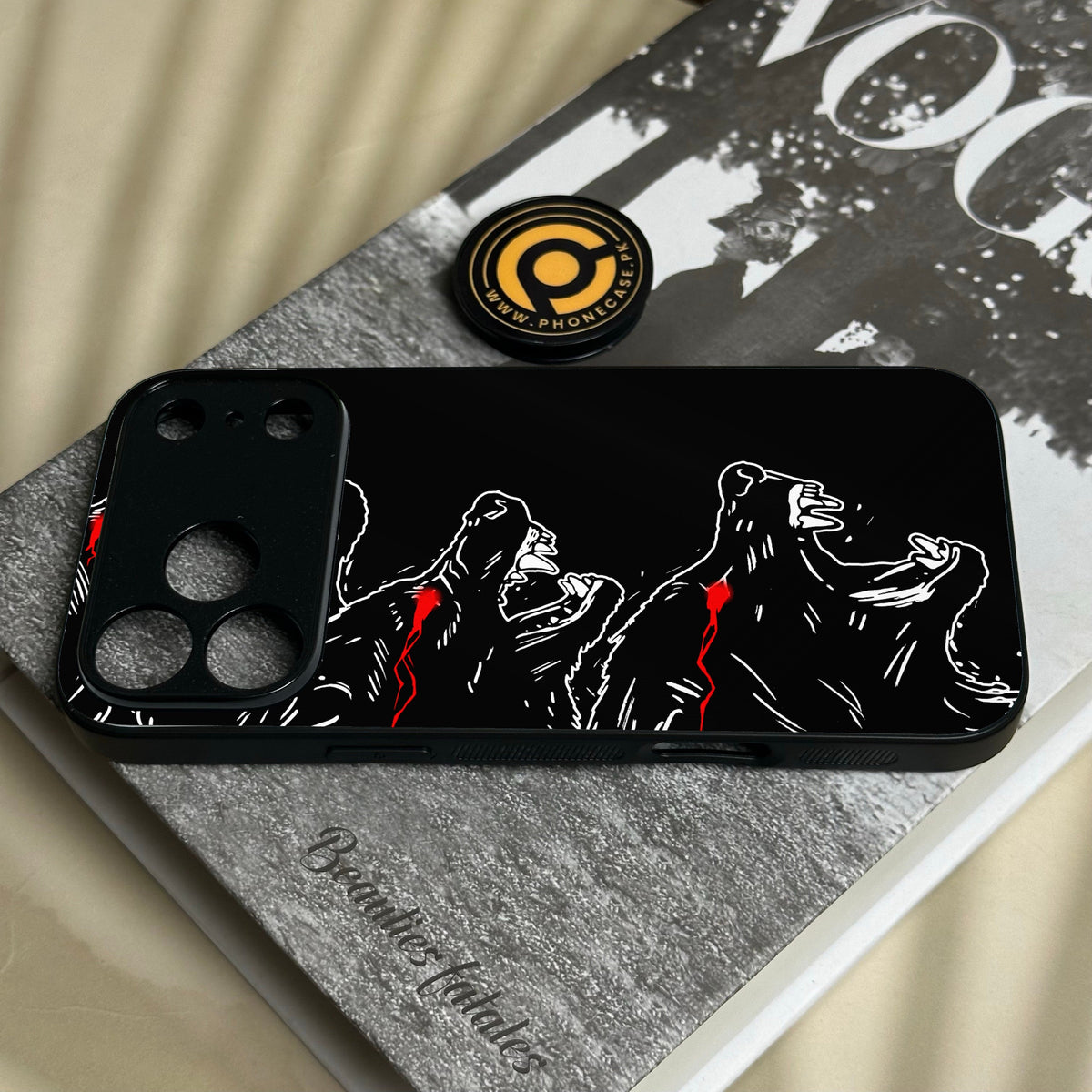 Iphone 18 Pro - Black Art Design 7 - Premium Metal Printed Soft Bumper Shock Proof Case