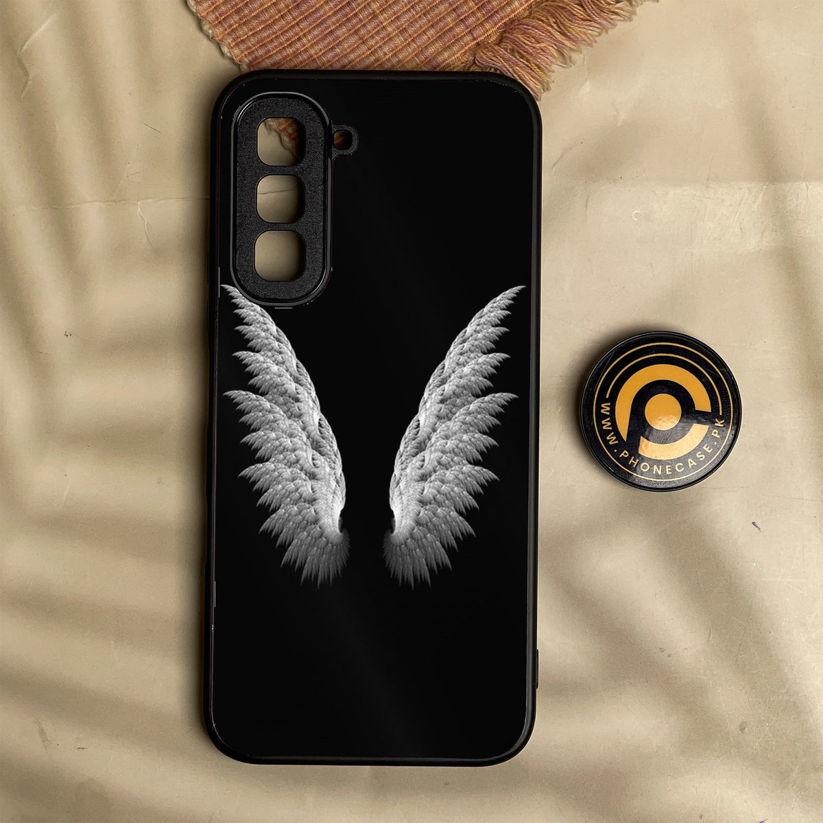 Infinix Hot 70 - Angel Wings Design 6 - Premium Metal Printed Soft Bumper Shock Proof Case