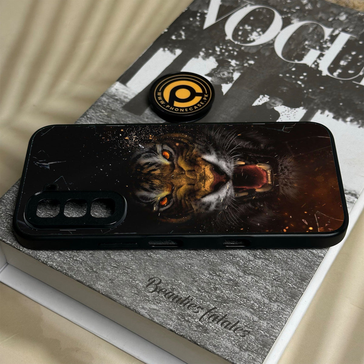 Infinix Hot 70 - Tiger Design 9 - Premium Metal Printed Soft Bumper Shock Proof Case