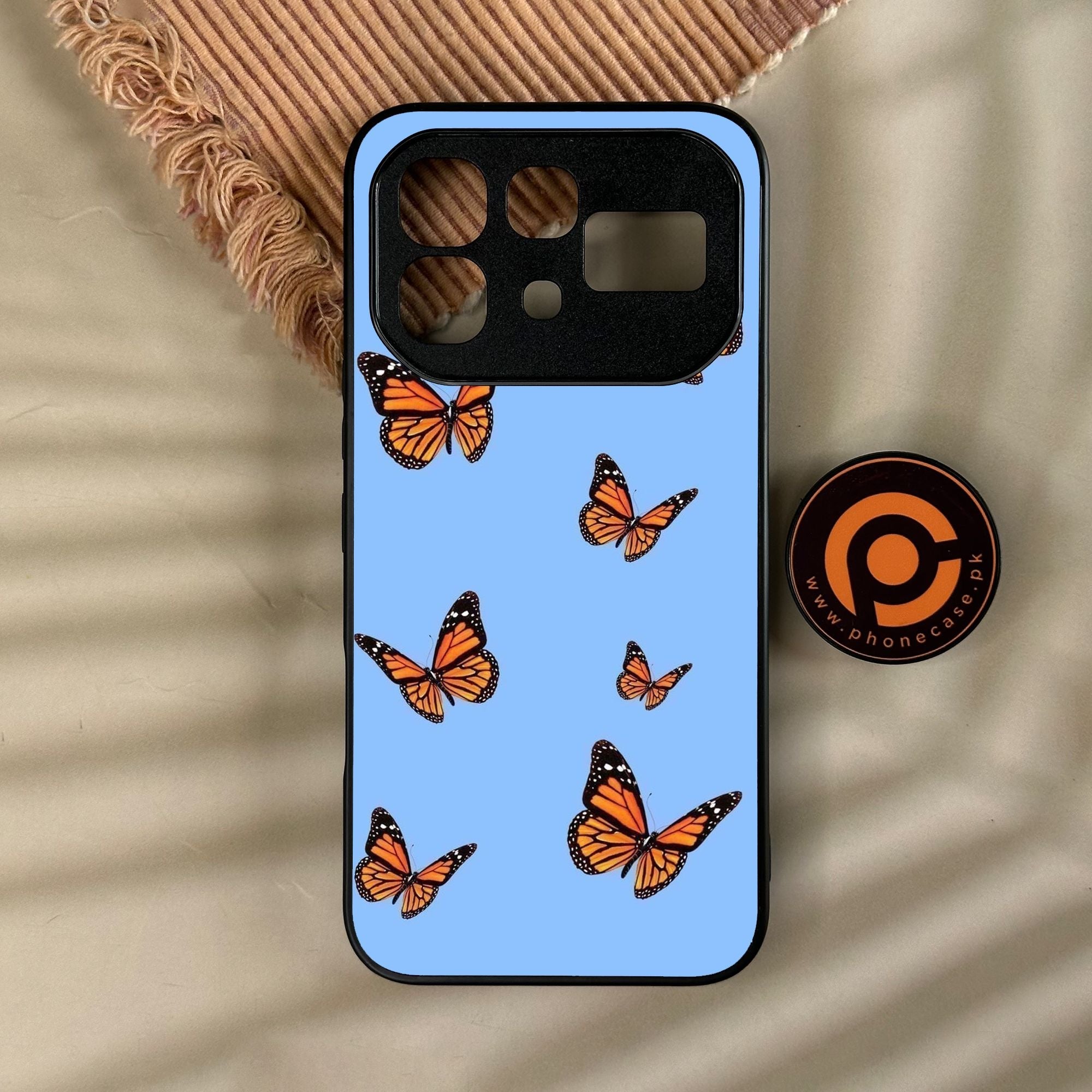 Infinix Note 60 - Butterflies Design 3 - Premium Metal Printed Soft Bumper Shock Proof Case