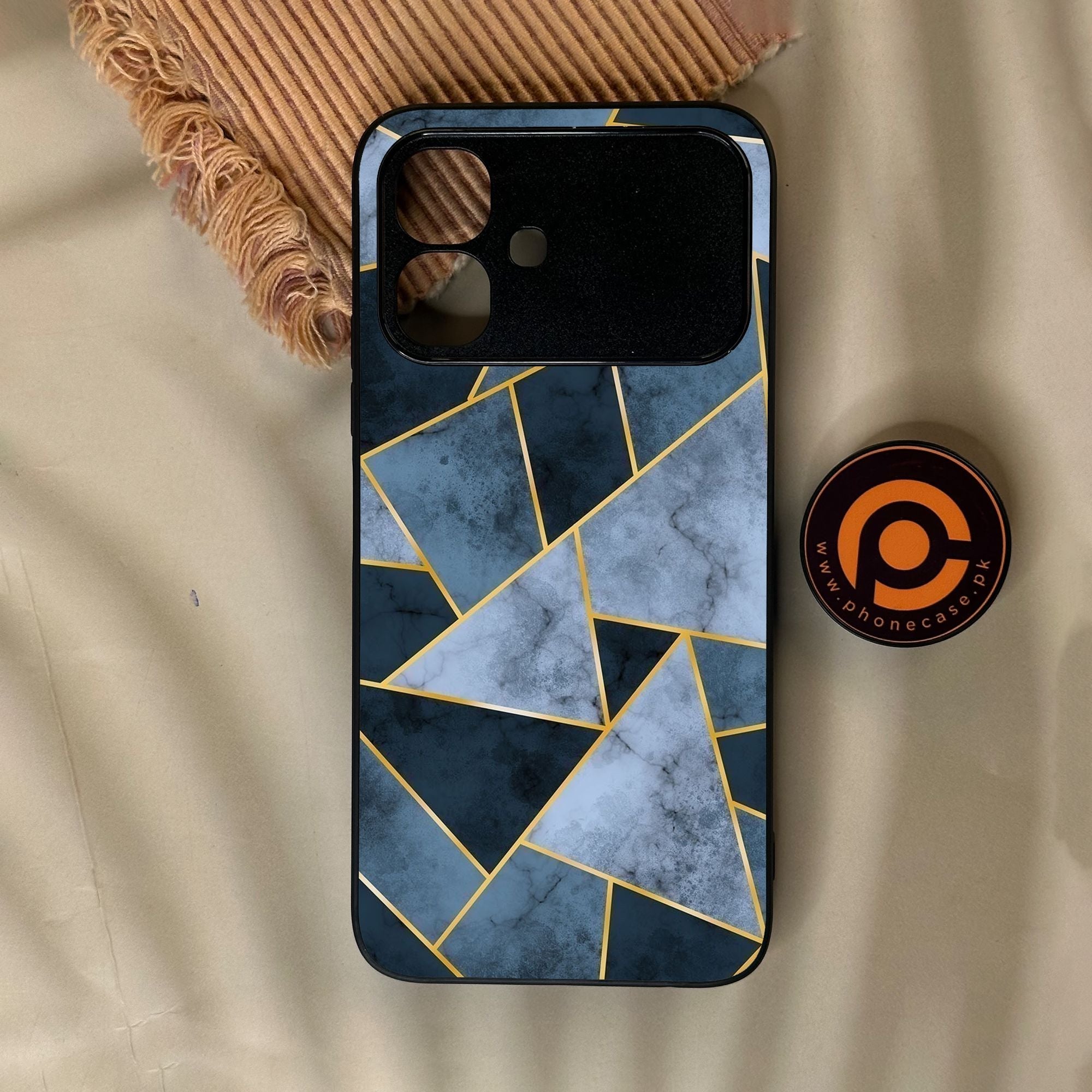 Infinix Smart 20 - Geometric Design 3 - Premium Metal Printed Soft Bumper Shock Proof Case