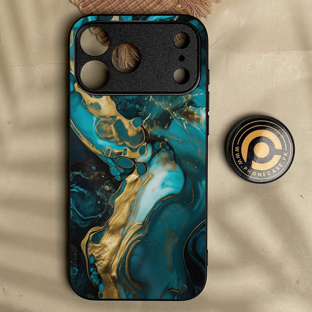 Iphone 18 Pro Max - Liquid Marble Design 3 - Premium Metal Printed Soft Bumper Shock Proof Case